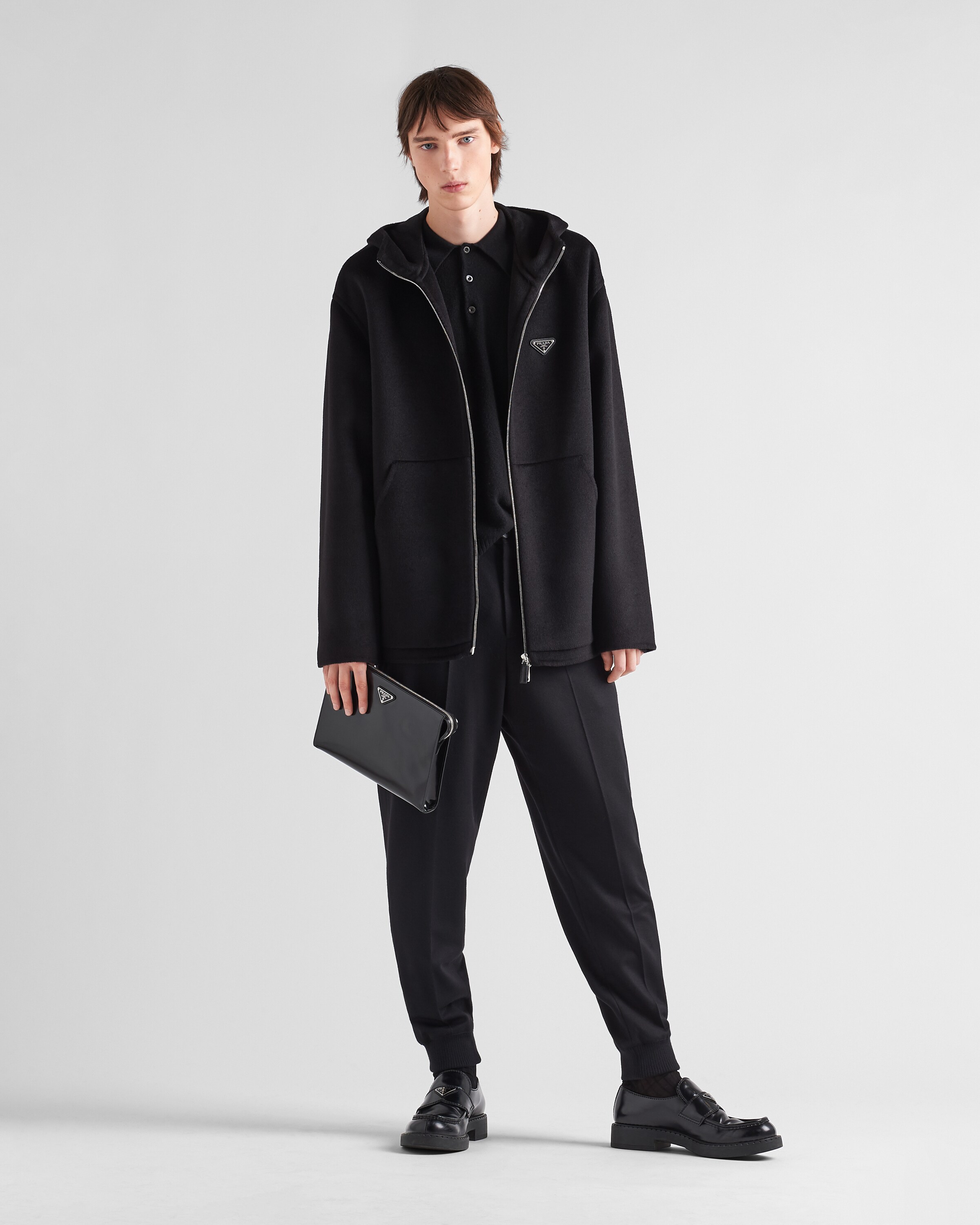 ブラック カシミア フーディー | Prada