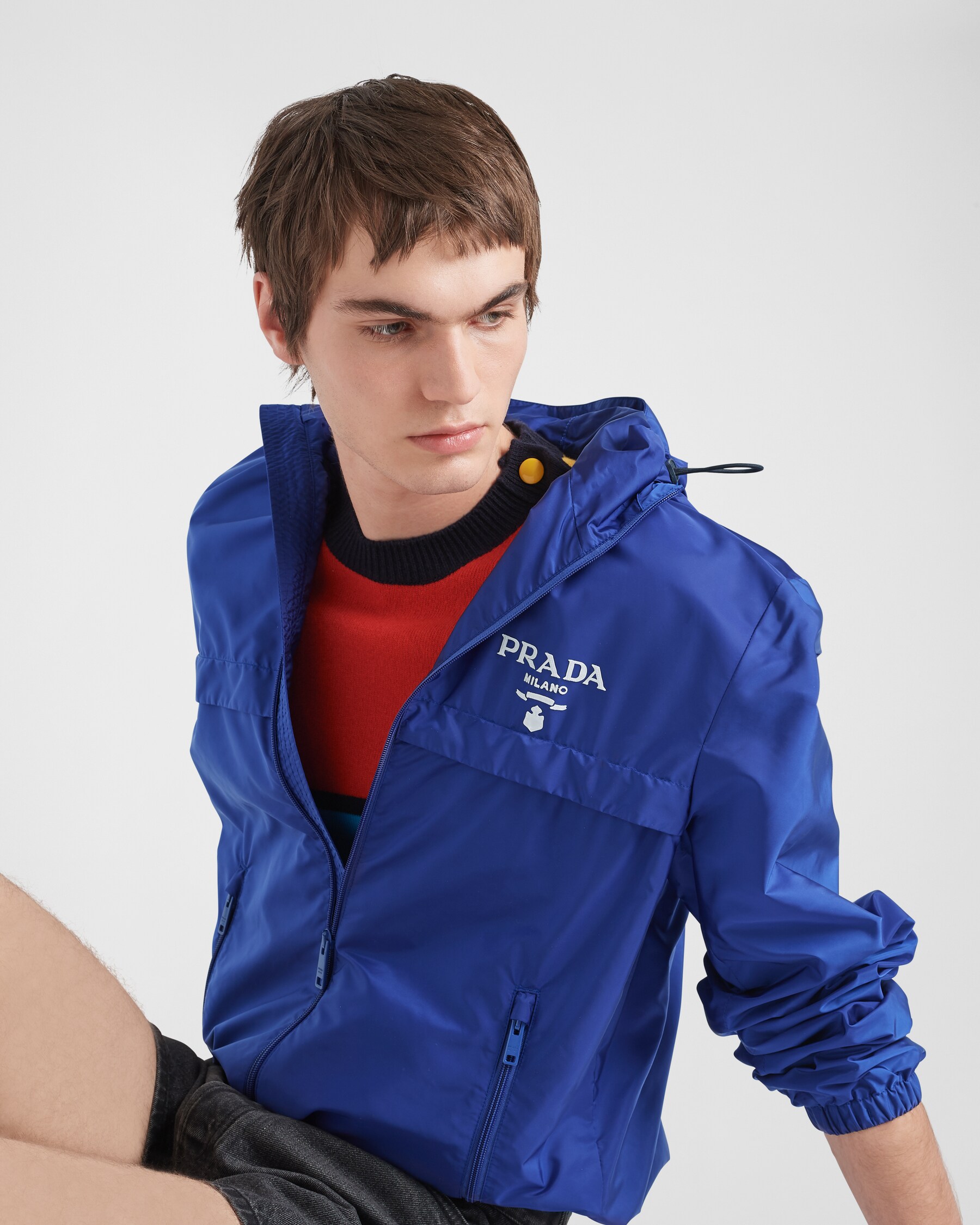 Prada Blue Polyamide Shell Jacket main image 1
