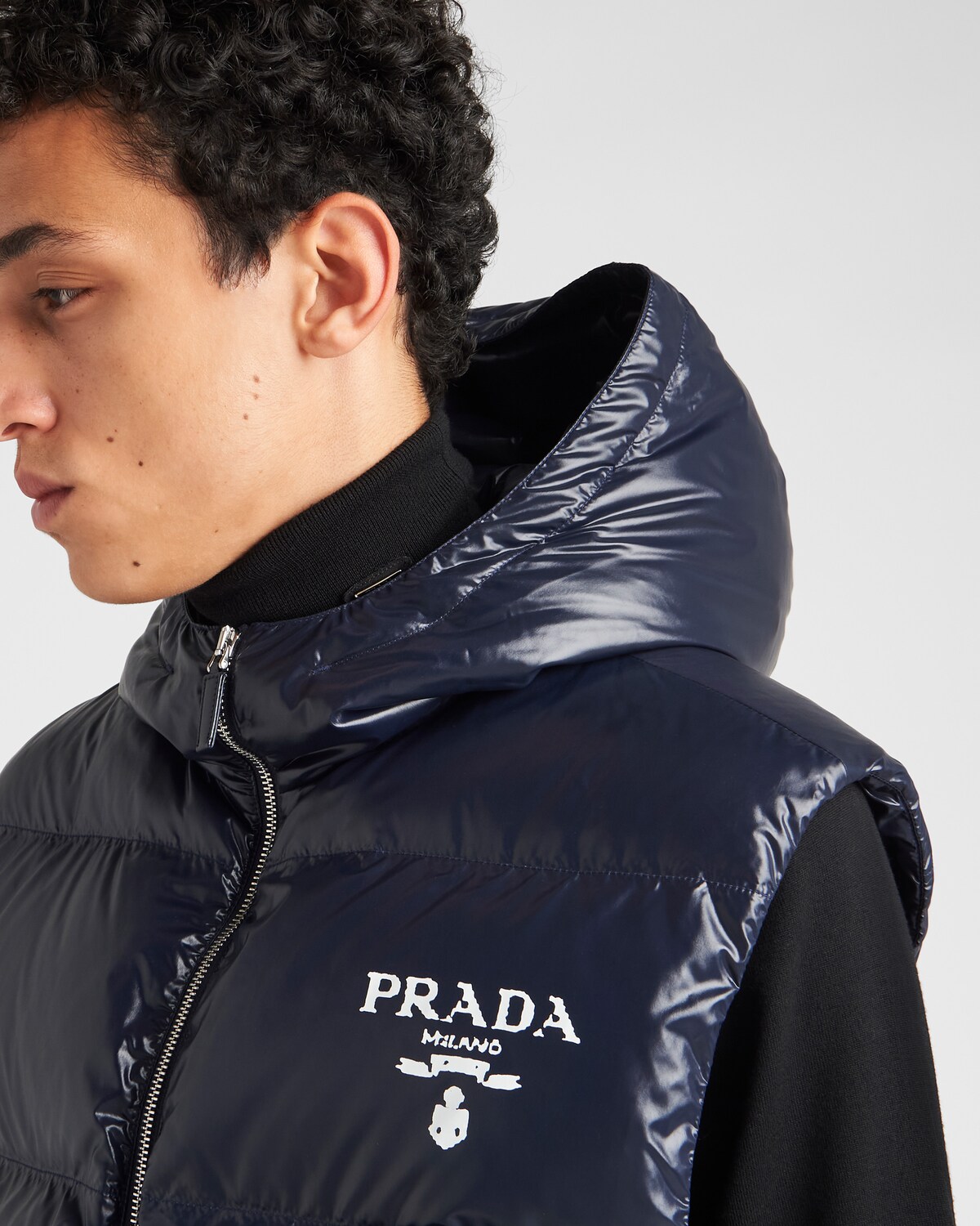 PRADA 25S SUEDE DOWN VEST 386 main image 0