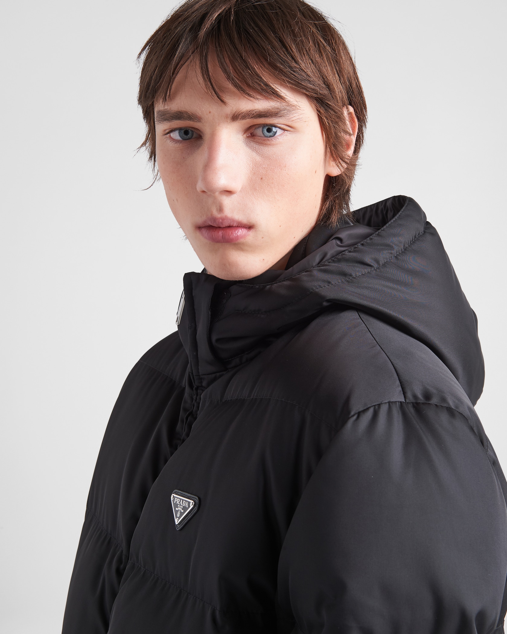 PRADA 25S LONG DOWN COAT WITH HOOD 226