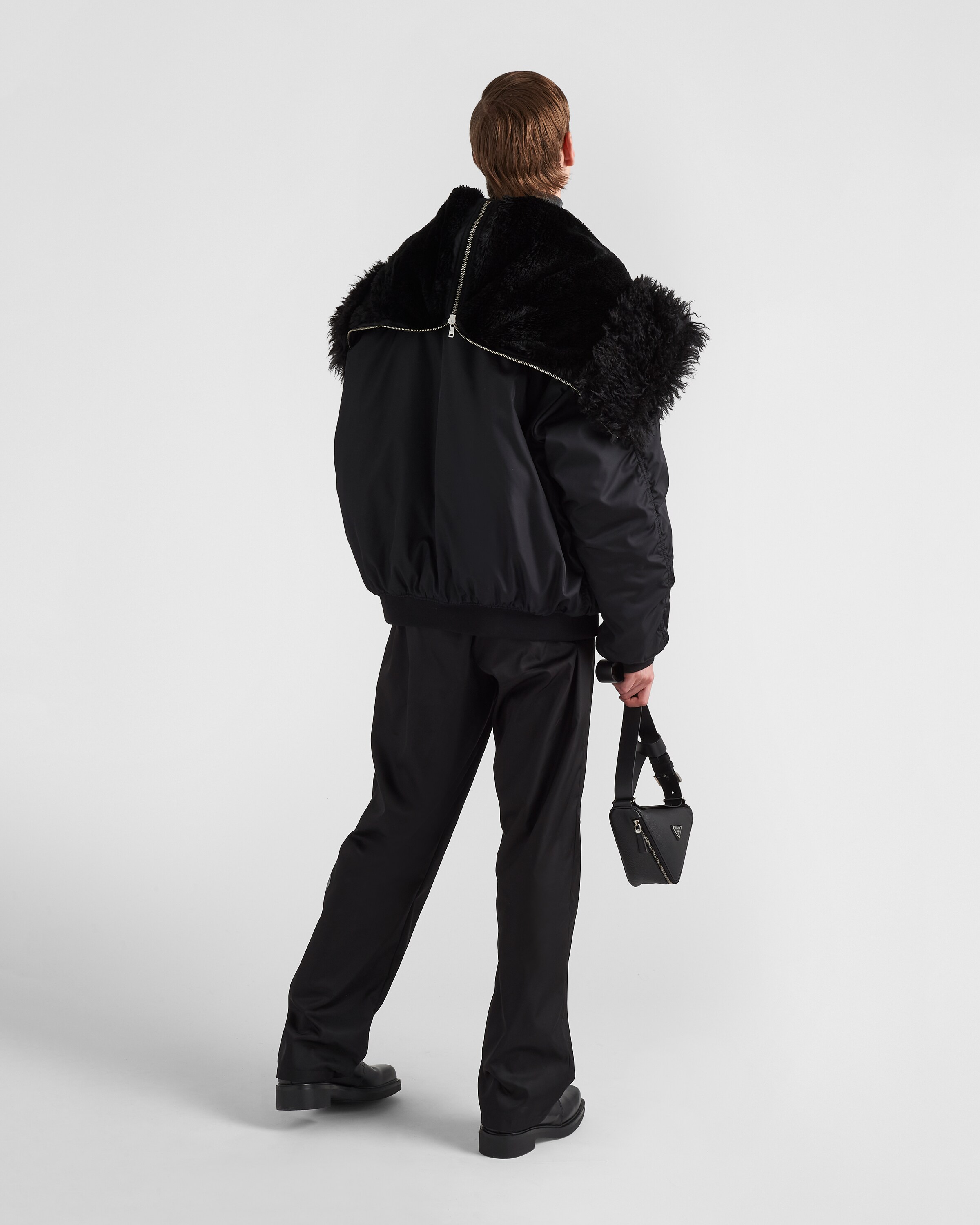 ブラック Re-Nylon ボンバージャケット | Prada