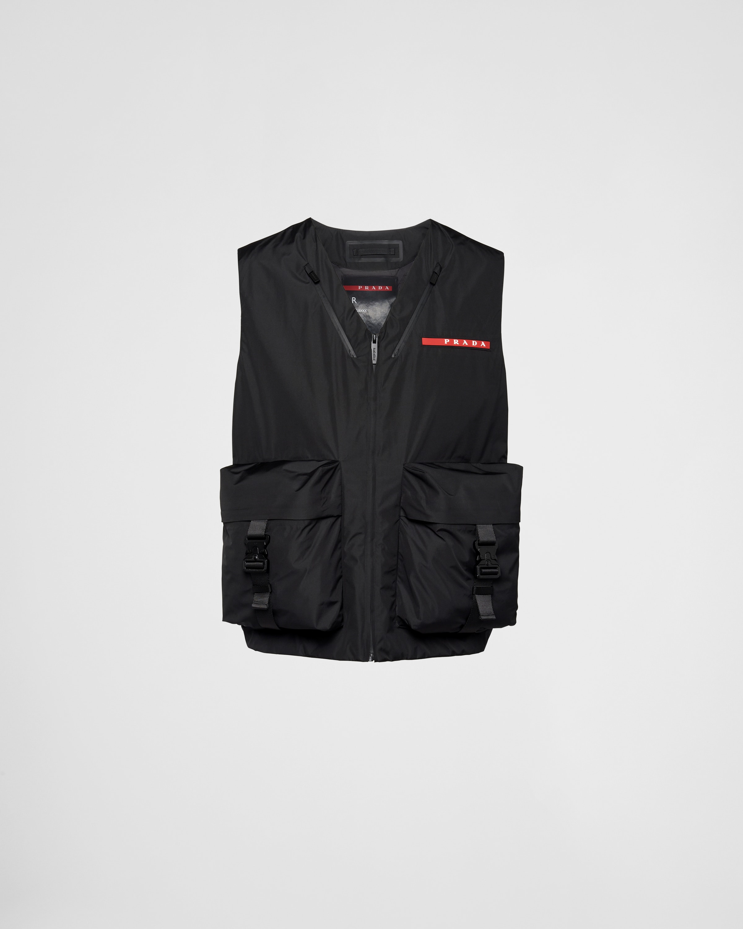 Prada Light Technical Fabric Vest In Black