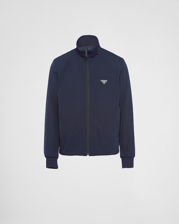 Black/Black Sweatshirt with Re-Nylon details | PRADA
