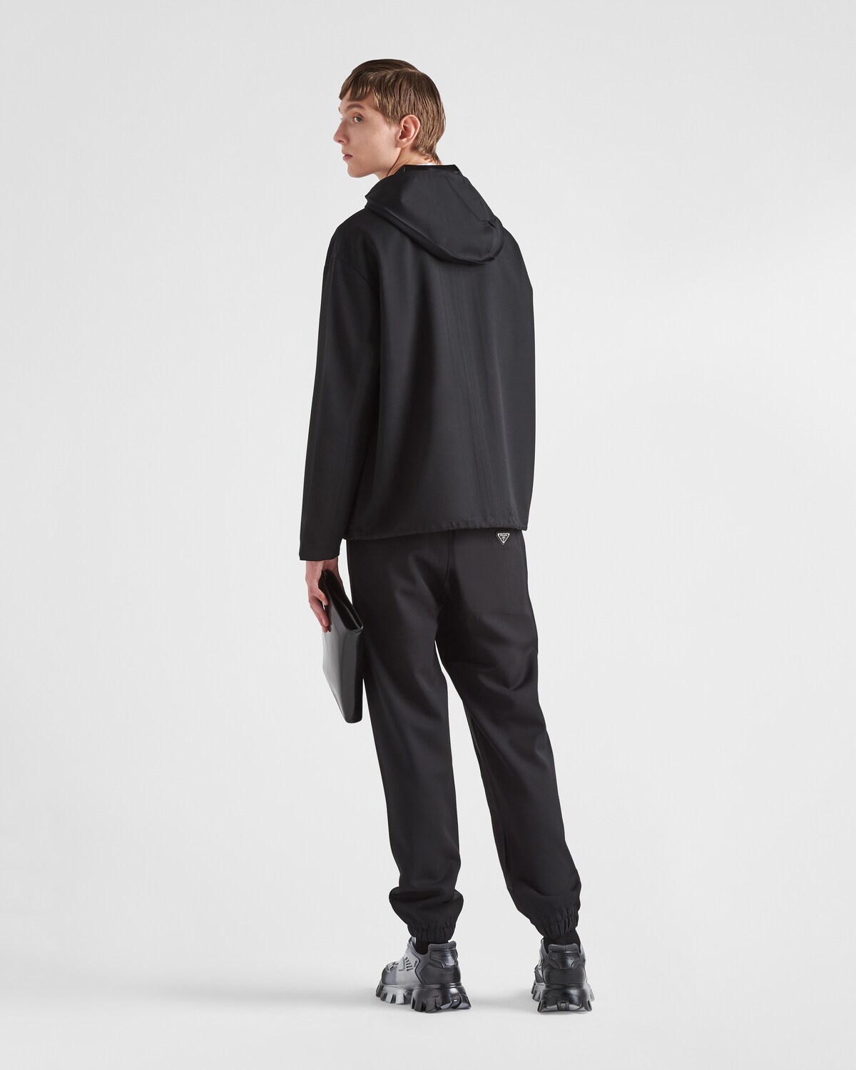 Y-3 Men's Ref Blouson Polyester and Wool Jacket Black