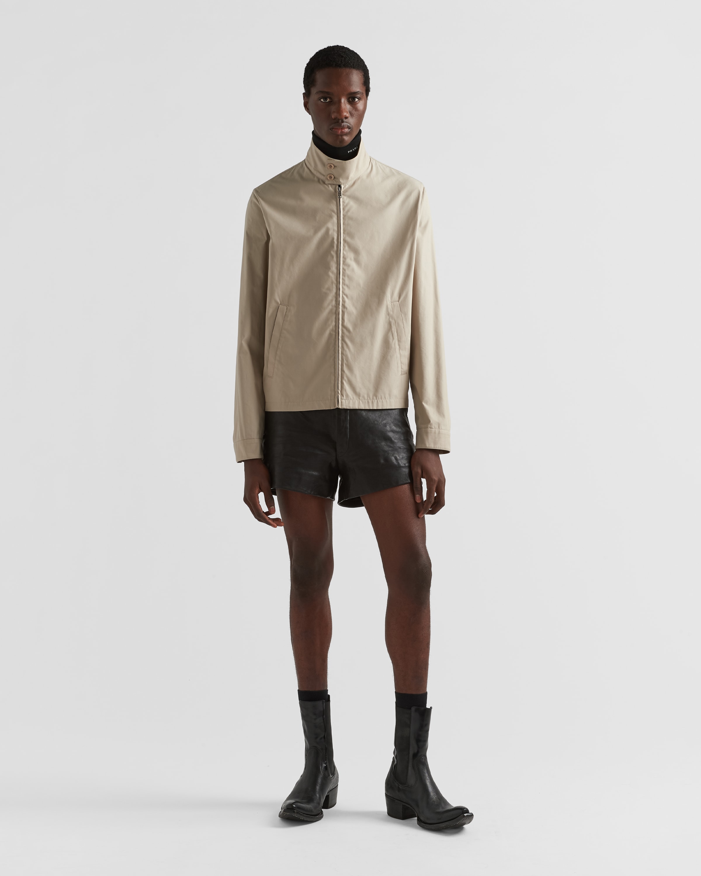 Cotton-blend blouson jacket