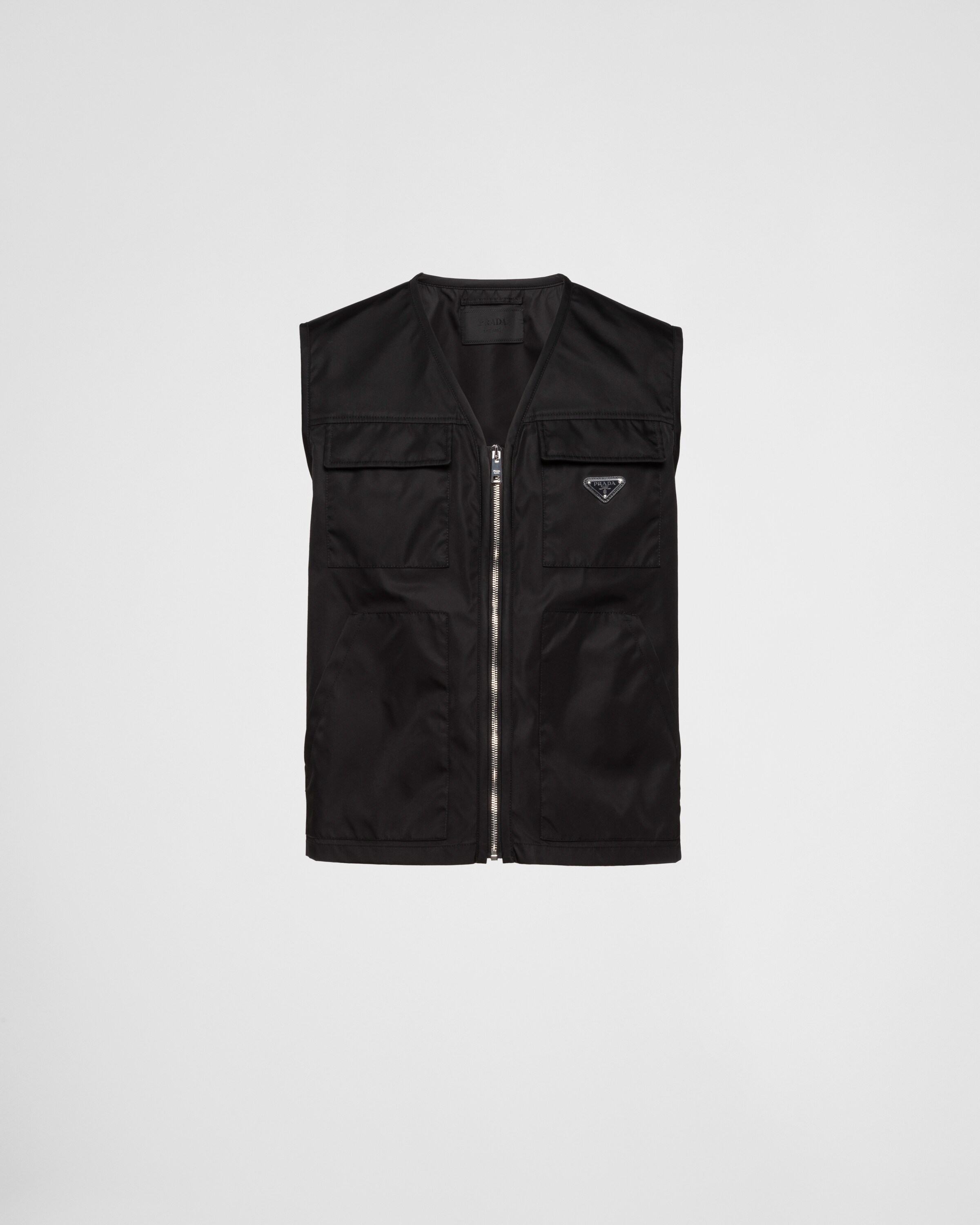 Prada Re-nylon Vest, Man, Black, Size 54