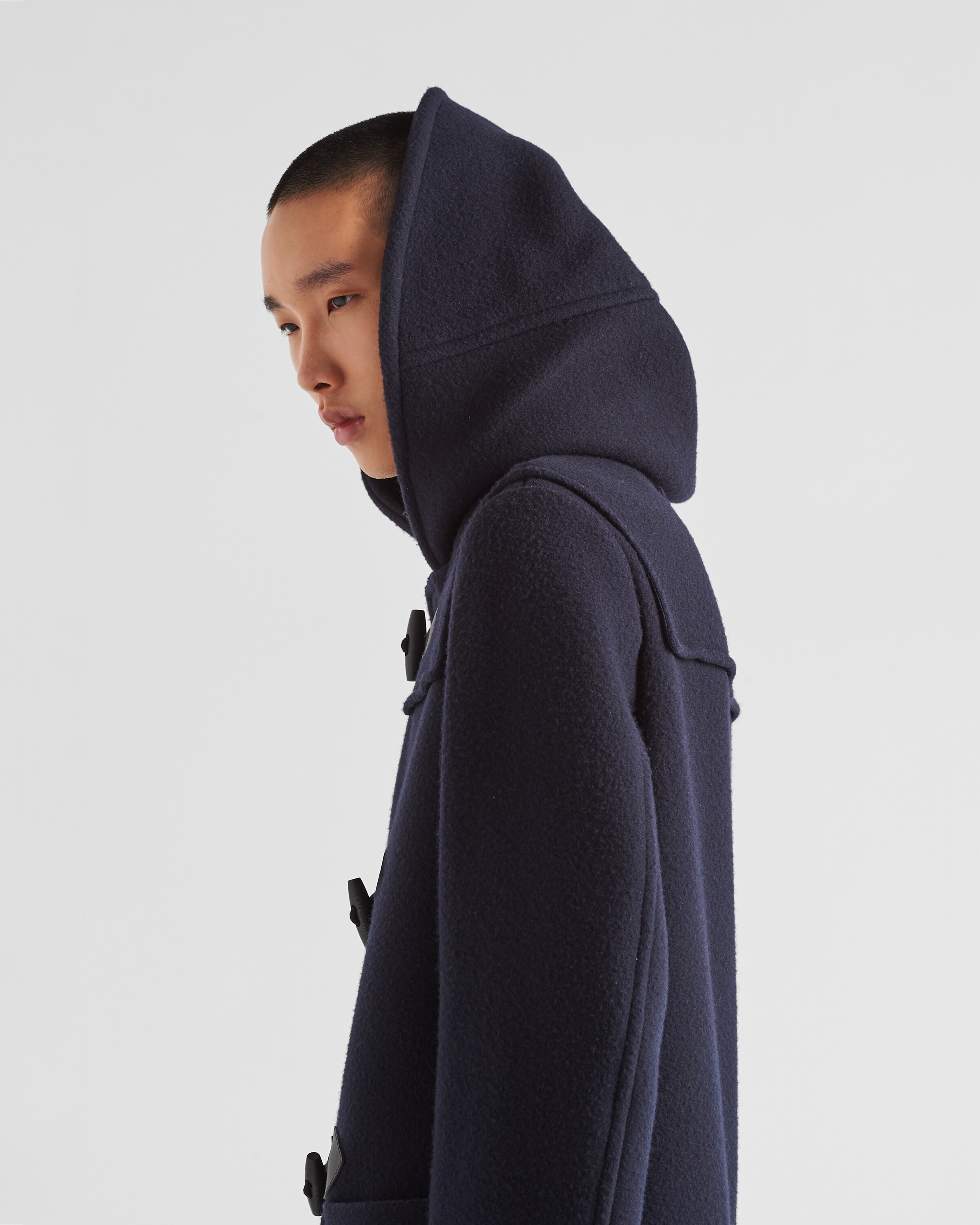 Navy Wool Duffel Coat PRADA