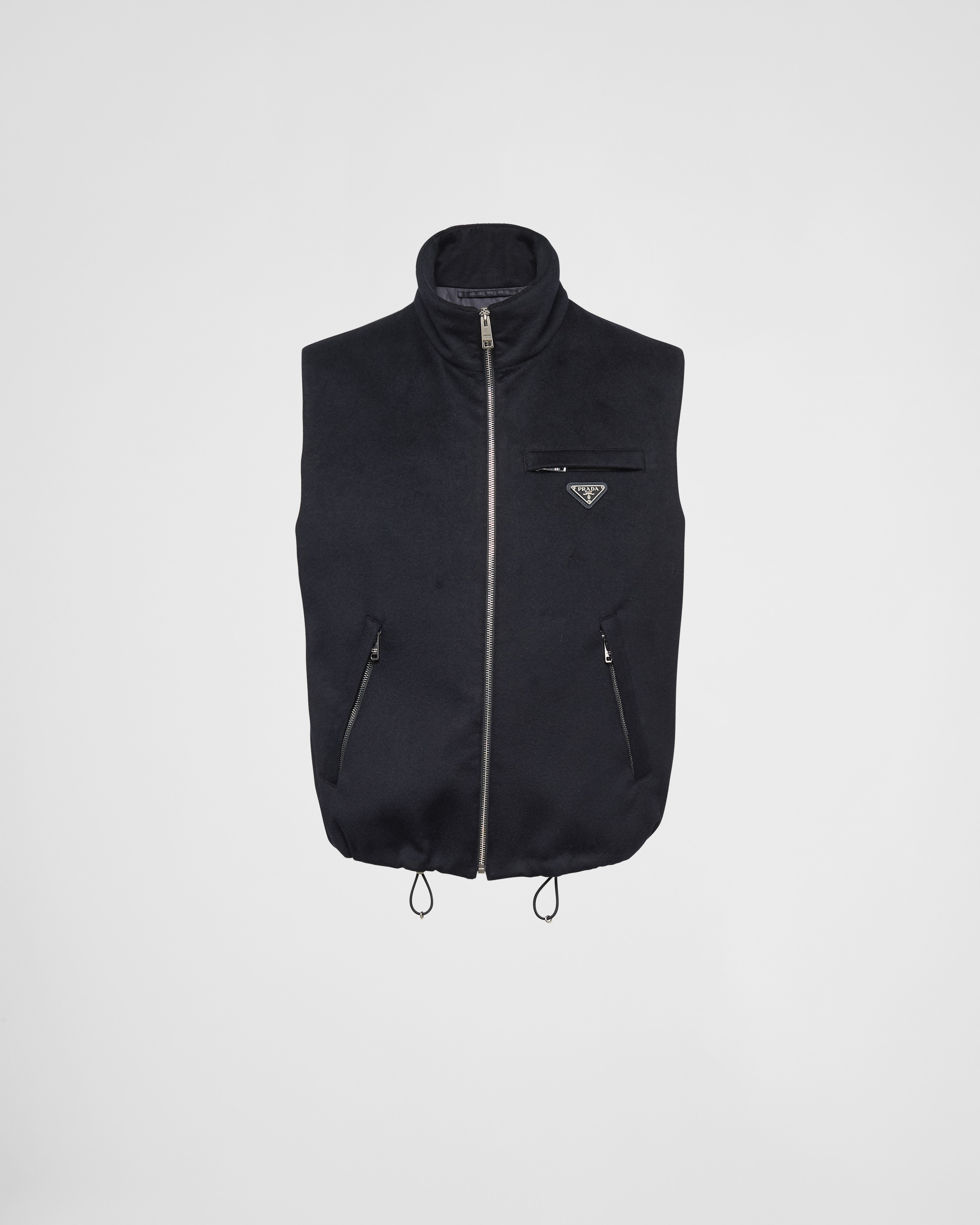 Prada Cashmere Down Vest In Blue