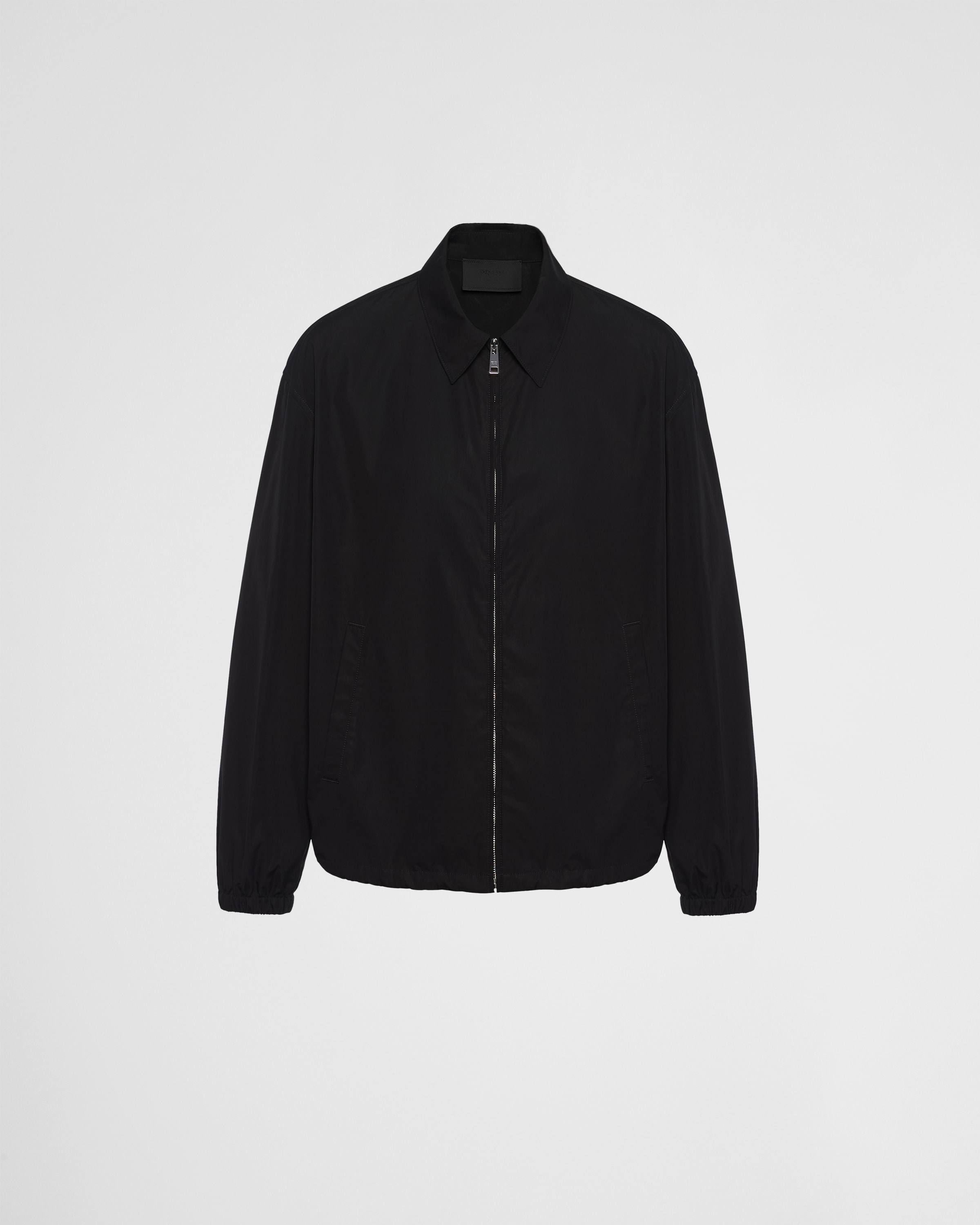 Prada Cotton Blouson Jacket In Black