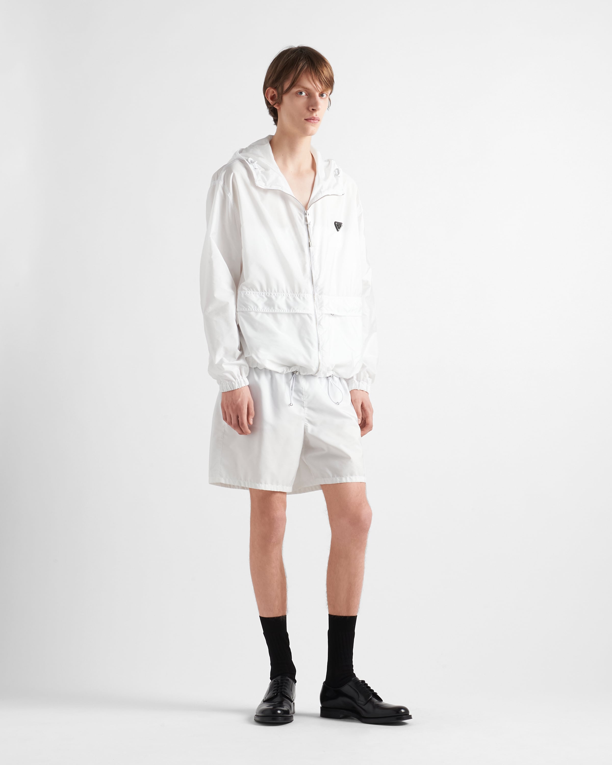 Shop Prada Re-nylon Blouson Jacket In White