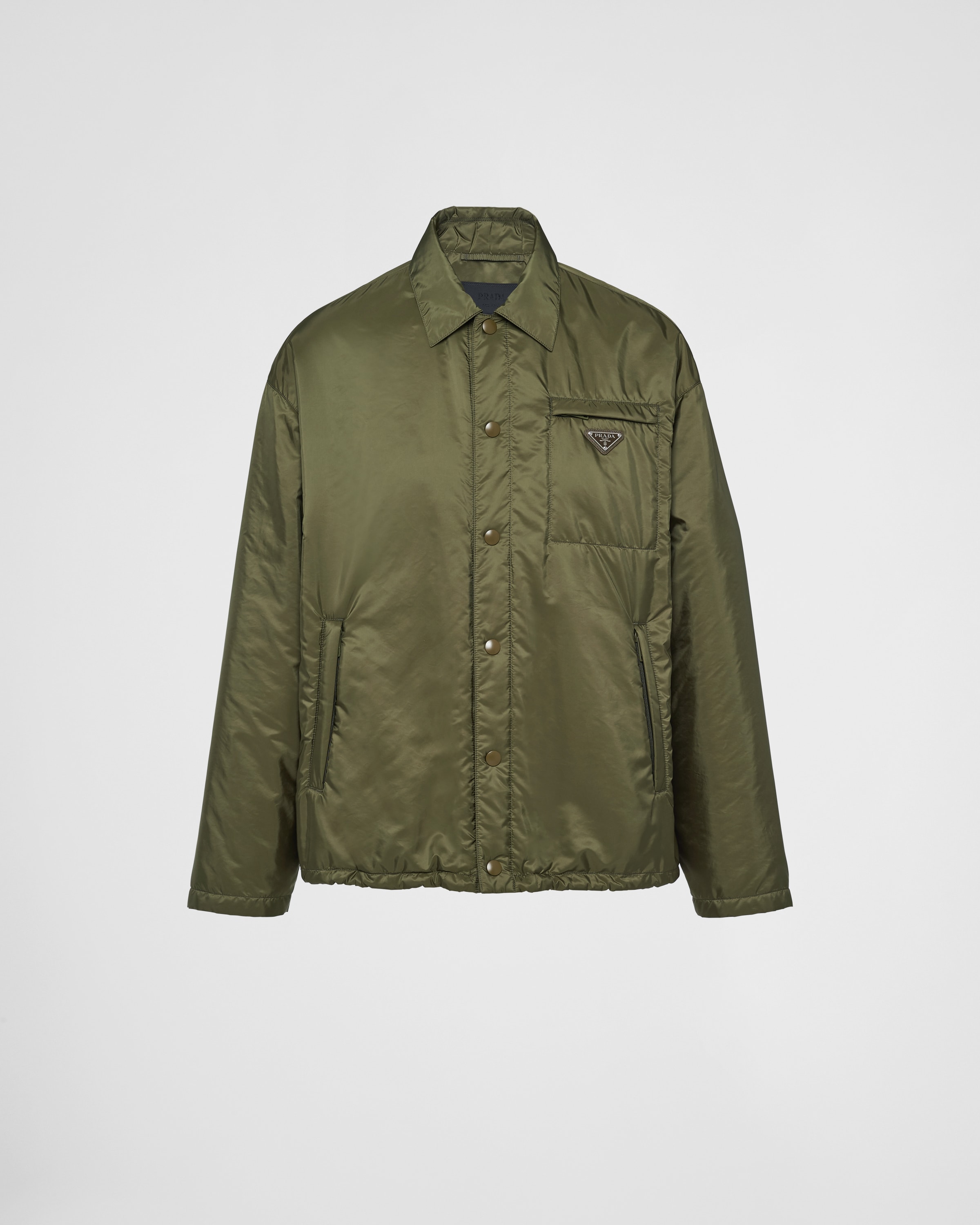 Military Green Re nylon Jacket PRADA