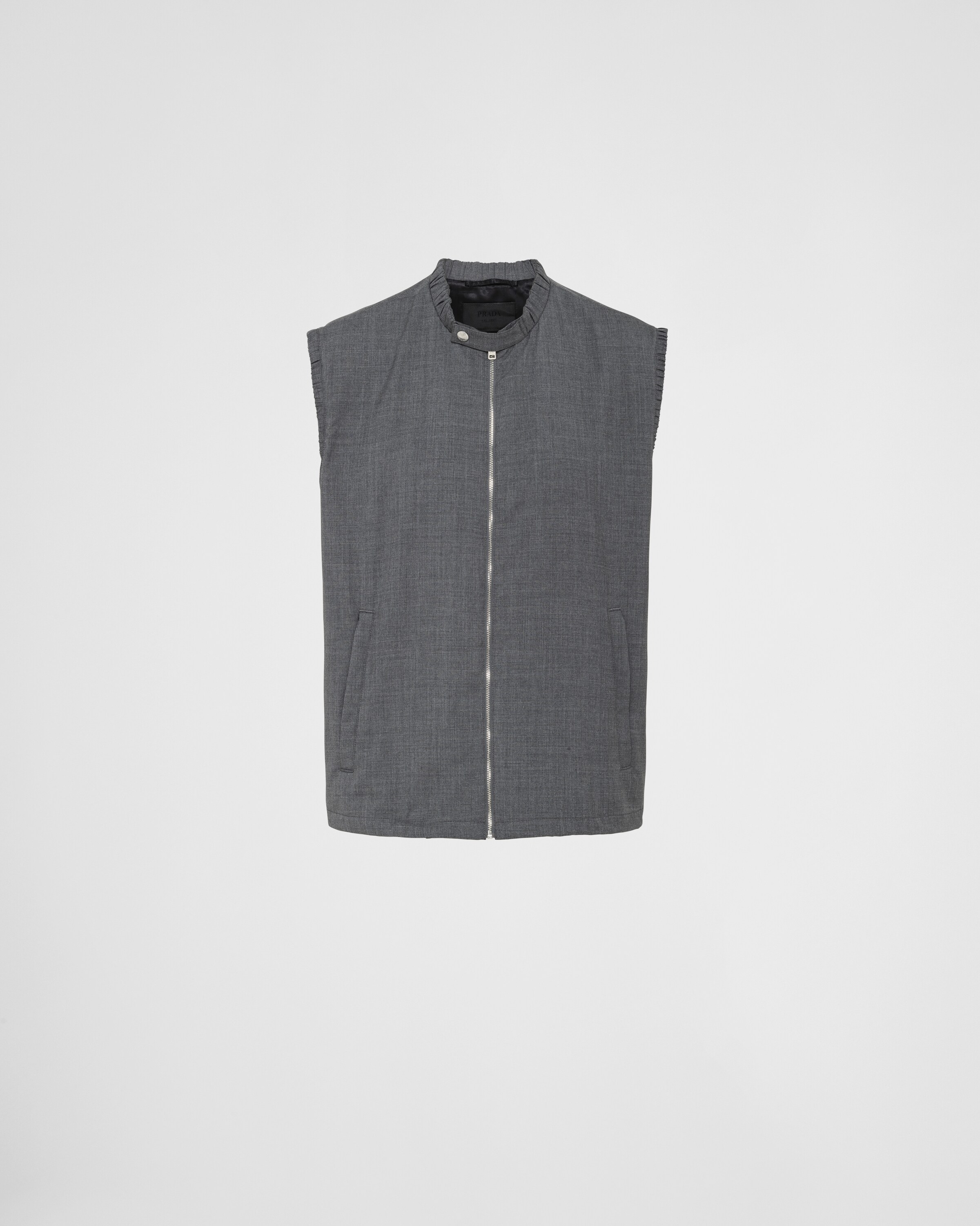 Prada Wool Vest In Grey