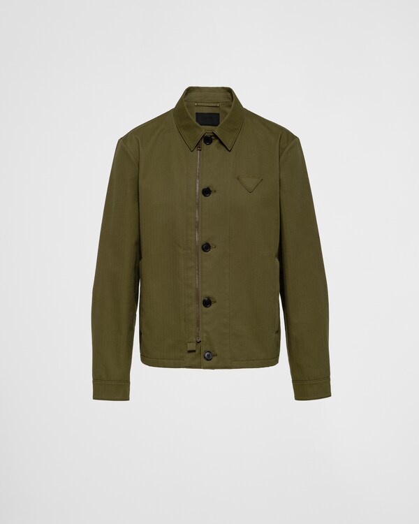 Military Green Cotton Jacket | PRADA