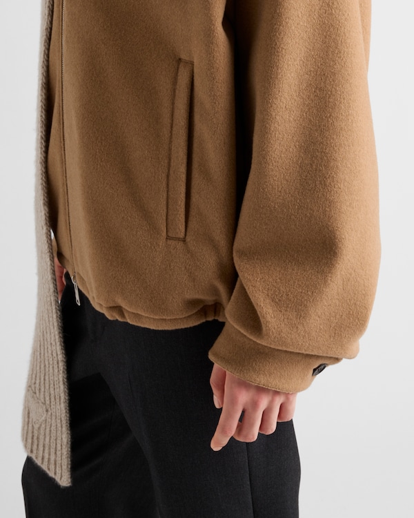 Camel hair hoodie jacket Camel hair hoodie jacket