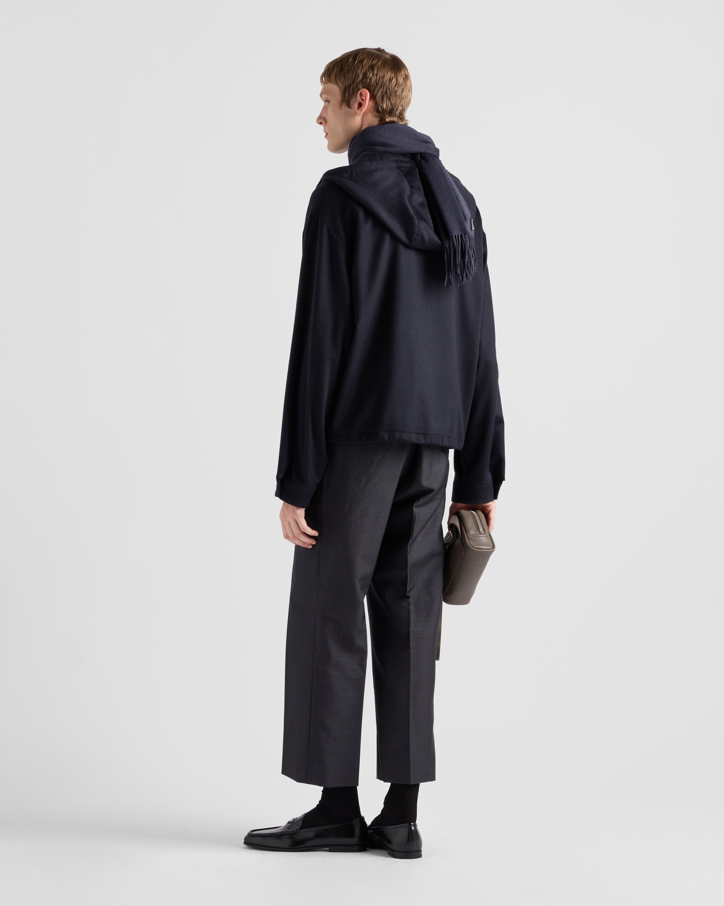プラダ☆カシミア製 アノラック ネイビー ネイビー カシミヤ アノラック | PRADA