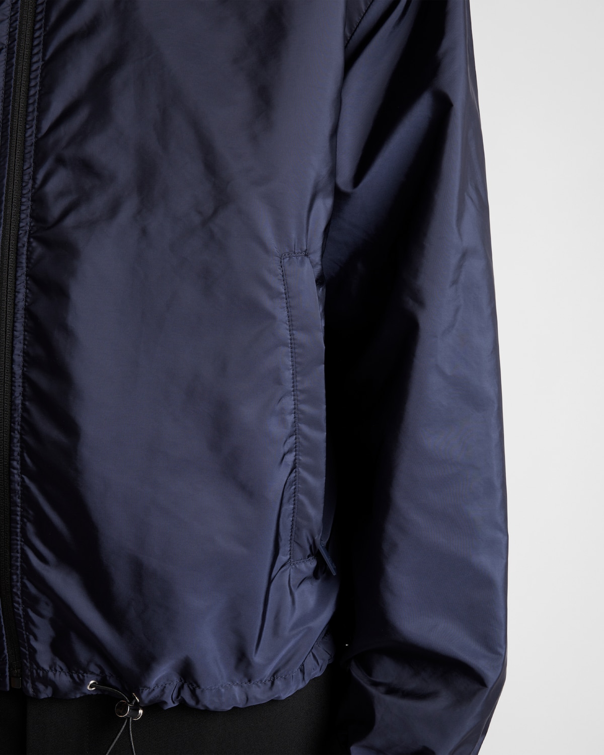 Prada Blue Recycled Polyamide Shell Jacket