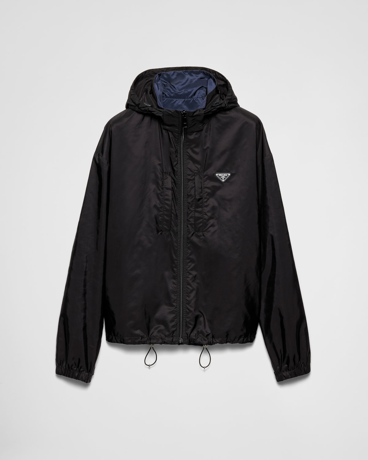 Prada Black Recycled Polyamide Jackets And Coat