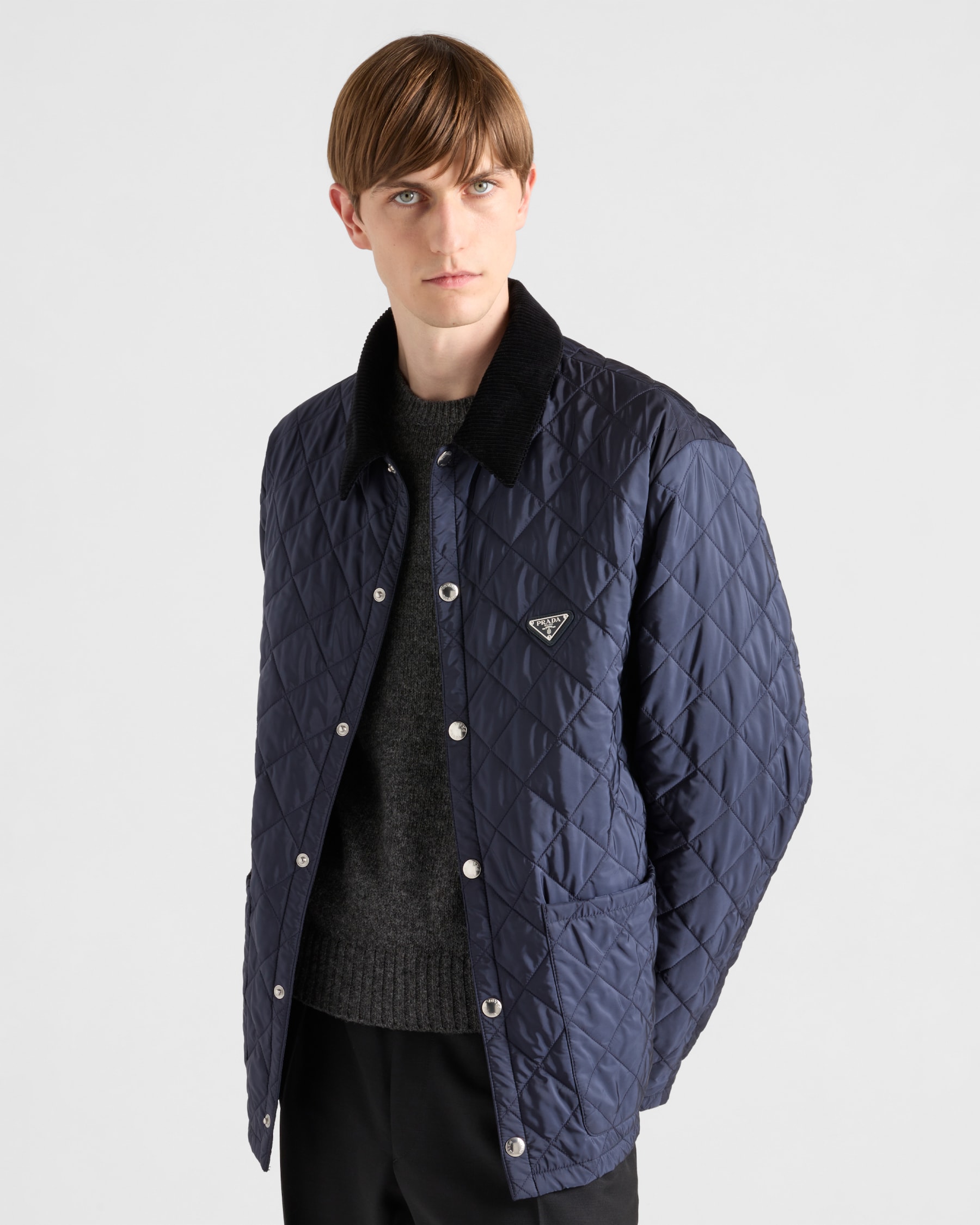 Prada Blue Recycled Polyamide Shell Jacket main image 1