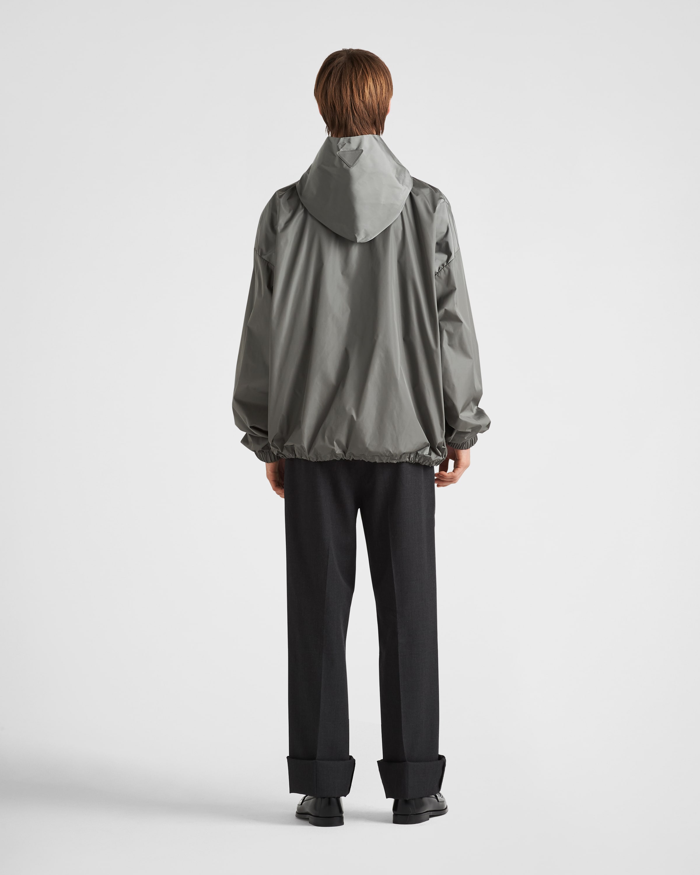Iron Gray Light Technical Fabric Jacket PRADA