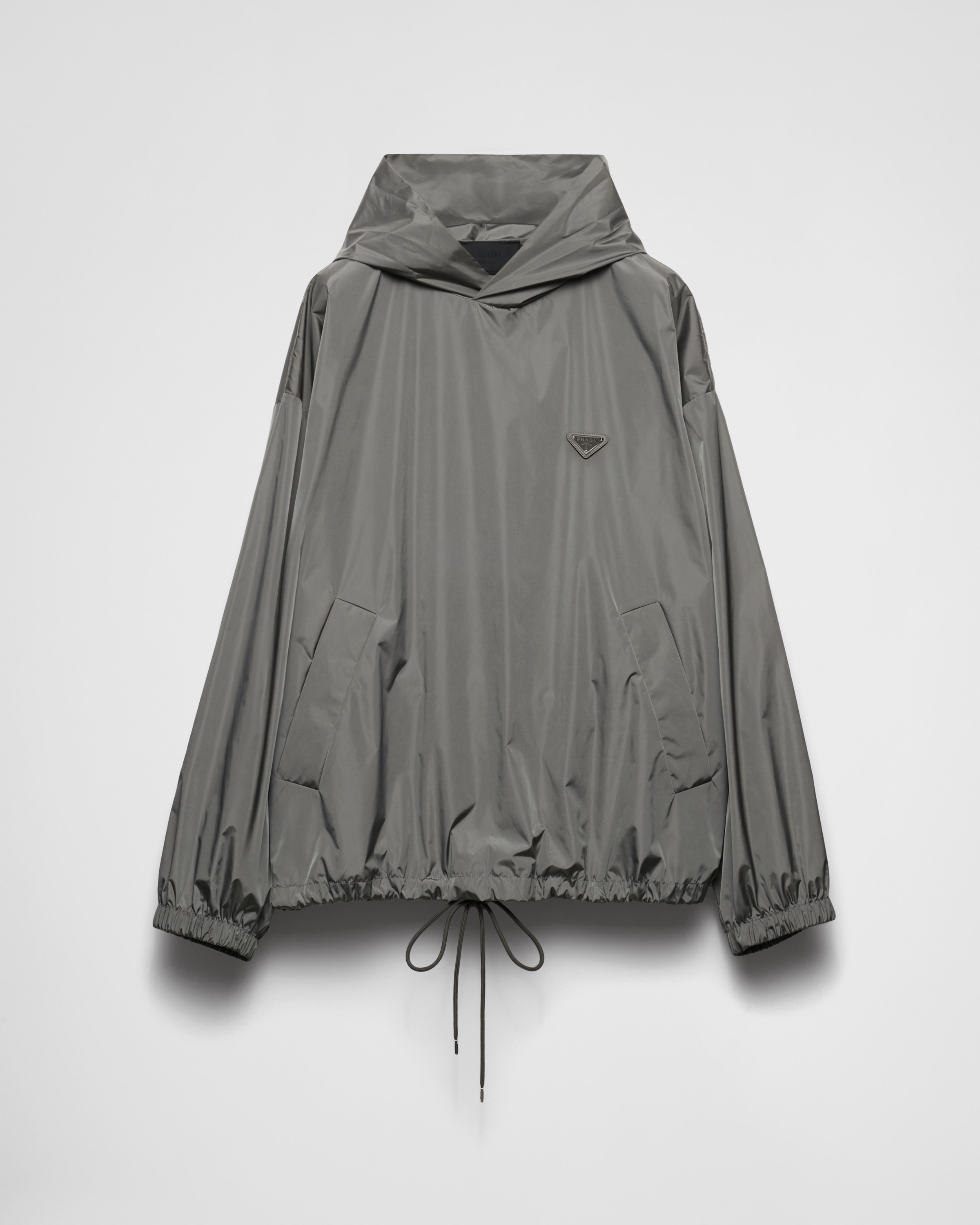 Prada Light Technical Fabric Jacket In Gray