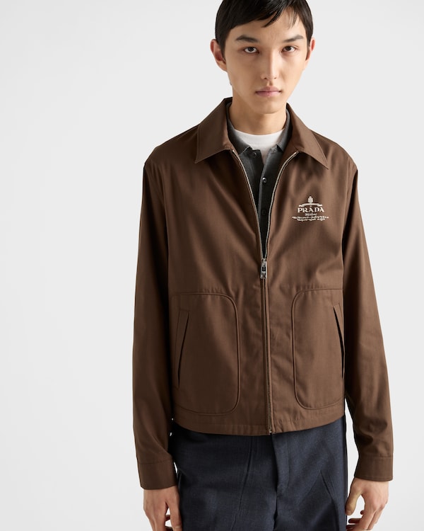 Cotton blend blouson jacket Cotton blend blouson jacket