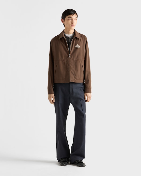 Cotton blend blouson jacket Cotton blend blouson jacket