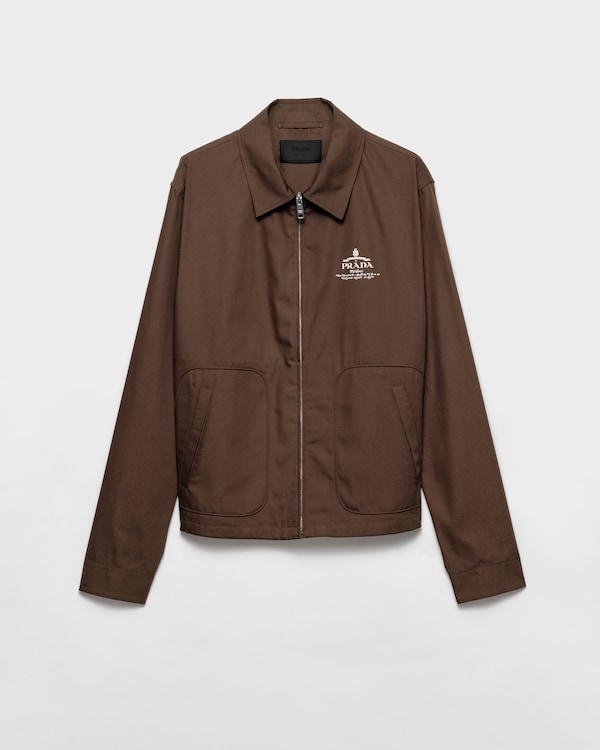 Ebony Mohair and silk blouson jacket | PRADA Ebony Mohair and silk blouson jacket | PRADA