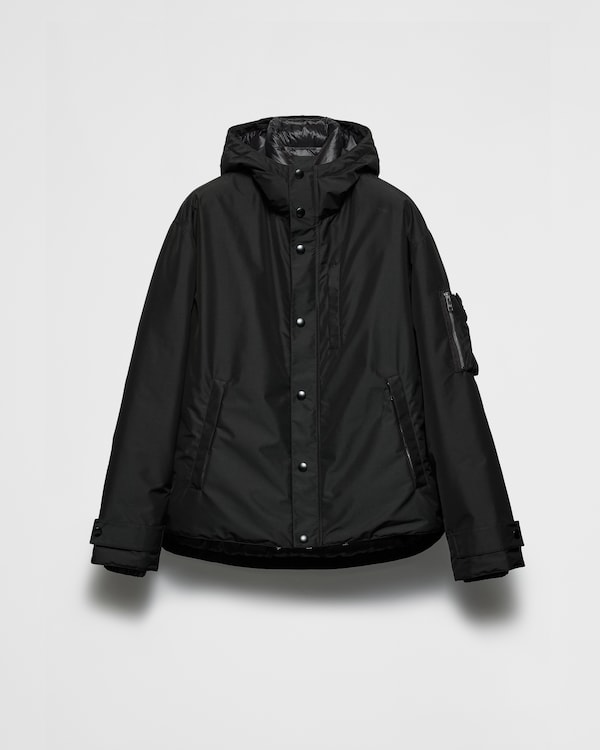 Black Technical fabric down coat | PRADA
