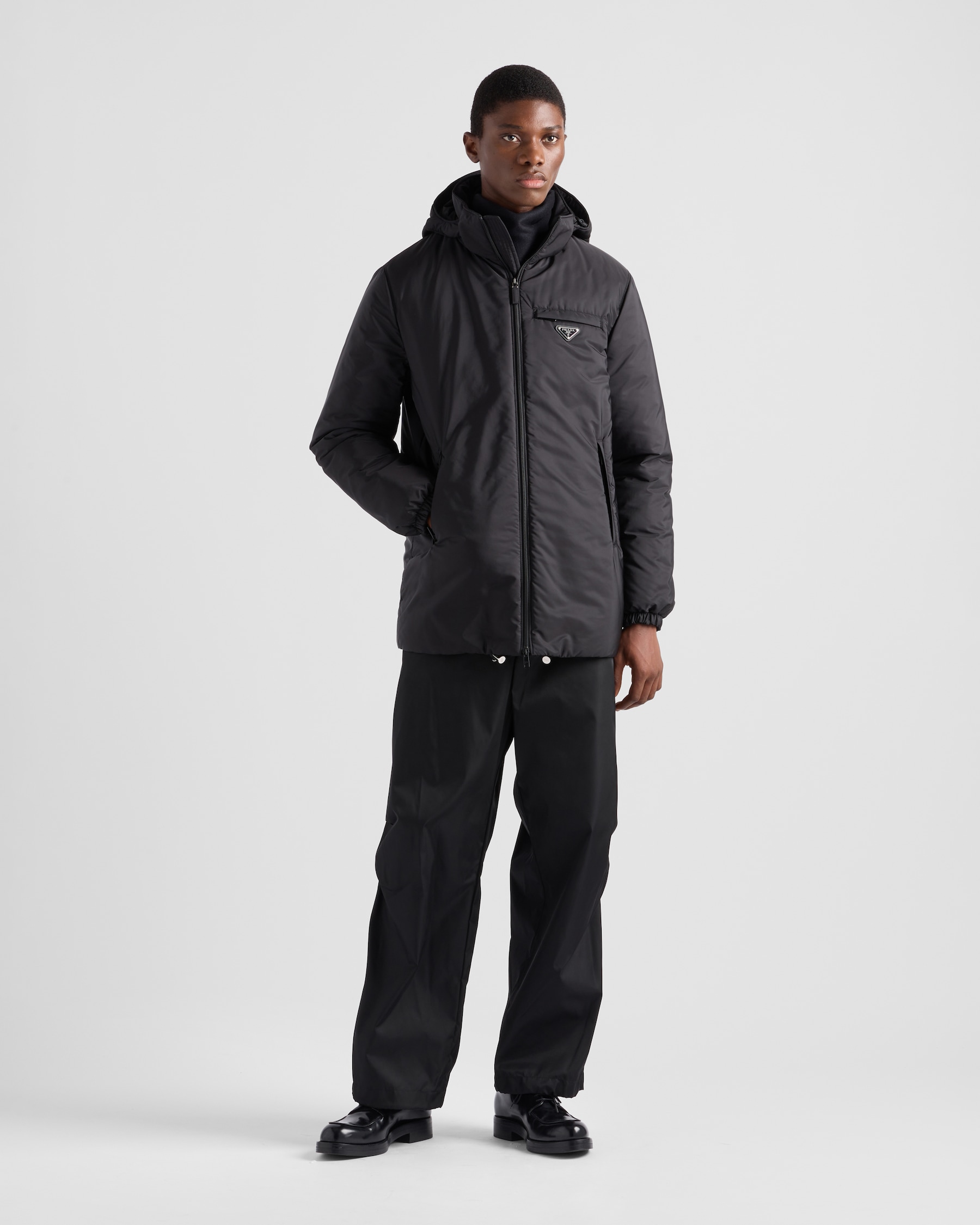 Prada 2025 Long Jacket Re-Nylon Down 322412