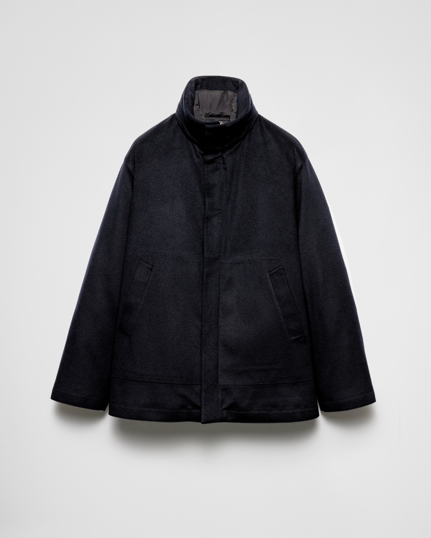Navy Mediumweight Cashmere Down Jacket PRADA