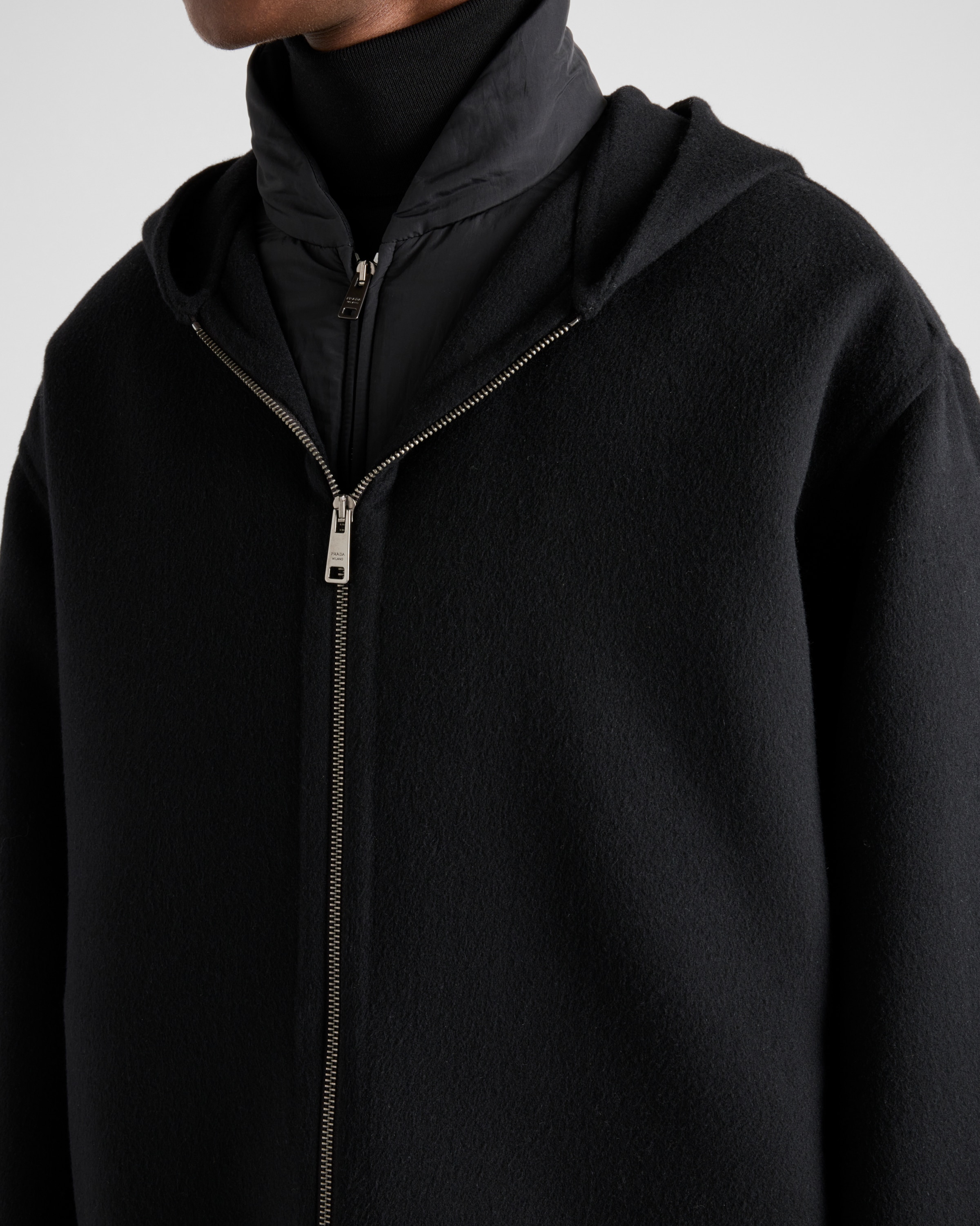 Prada Jacke Aus Wolle In Schwarz