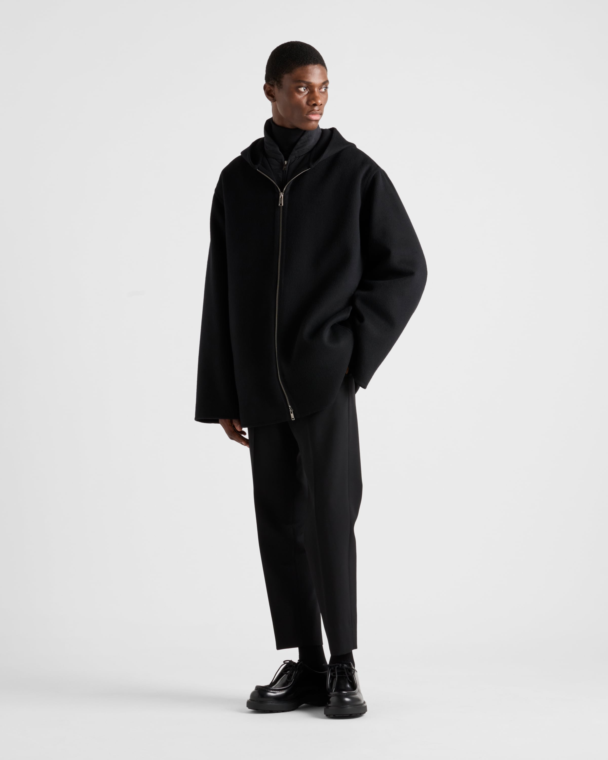 Prada Jacke Aus Wolle In Schwarz