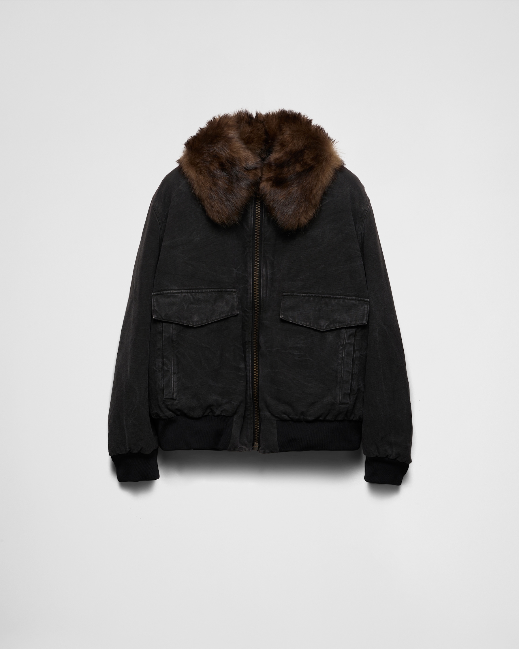 Prada Women Black Cotton Blend Jacket main image 1