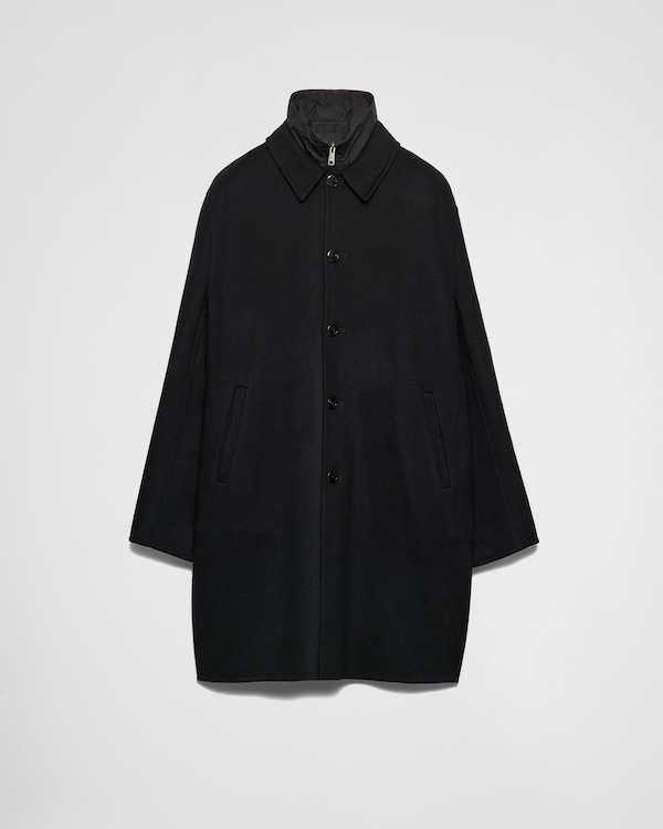 コート PRADA FW24 Black wool coat (P601SSOOO15UW F0002) Prada Virgin Wool Coat | italist