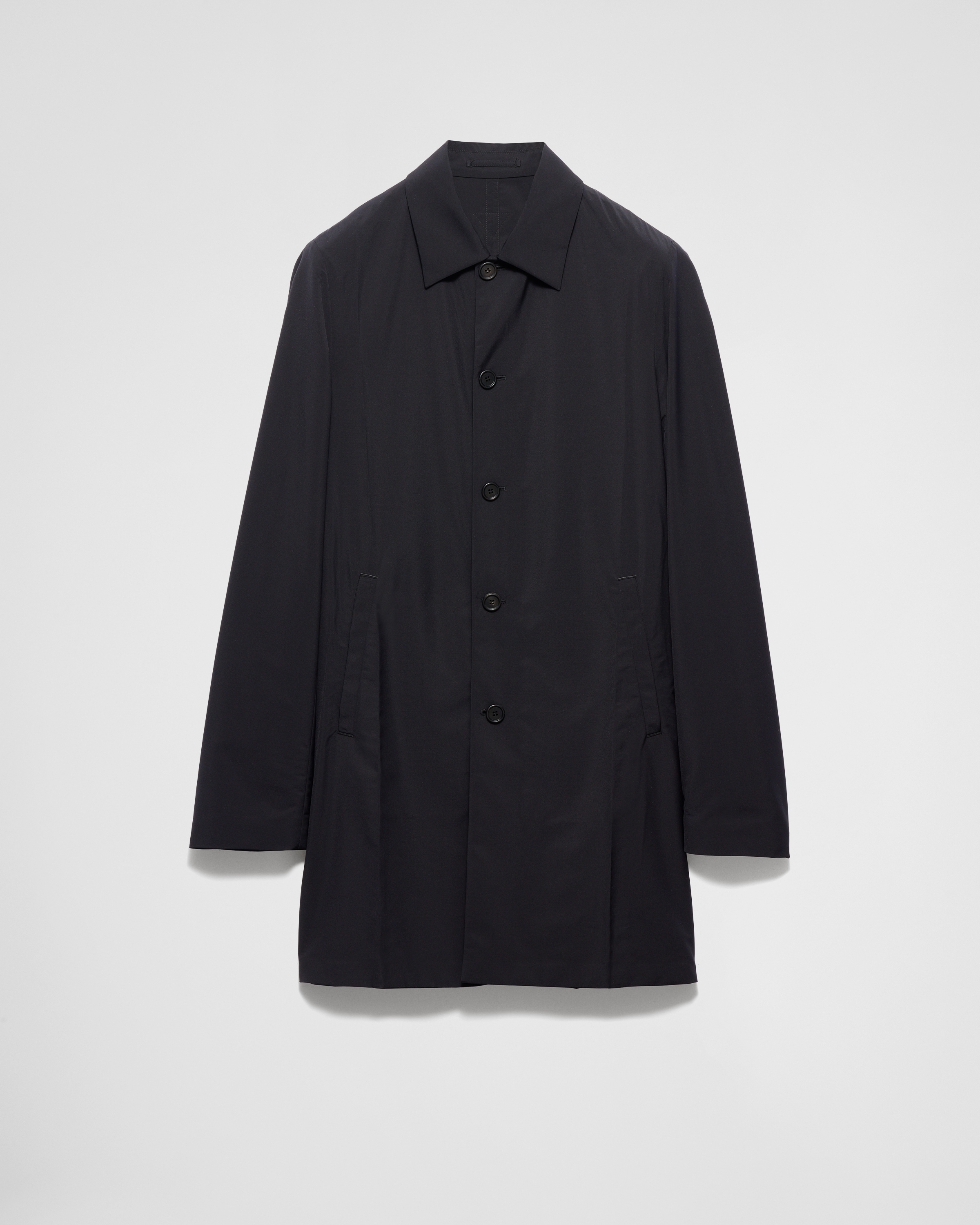 Black Wool Blend Coat | PRADA