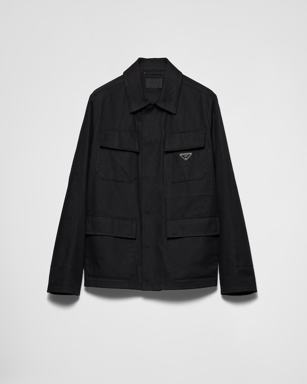 Turquoise Cotton safari jacket | PRADA