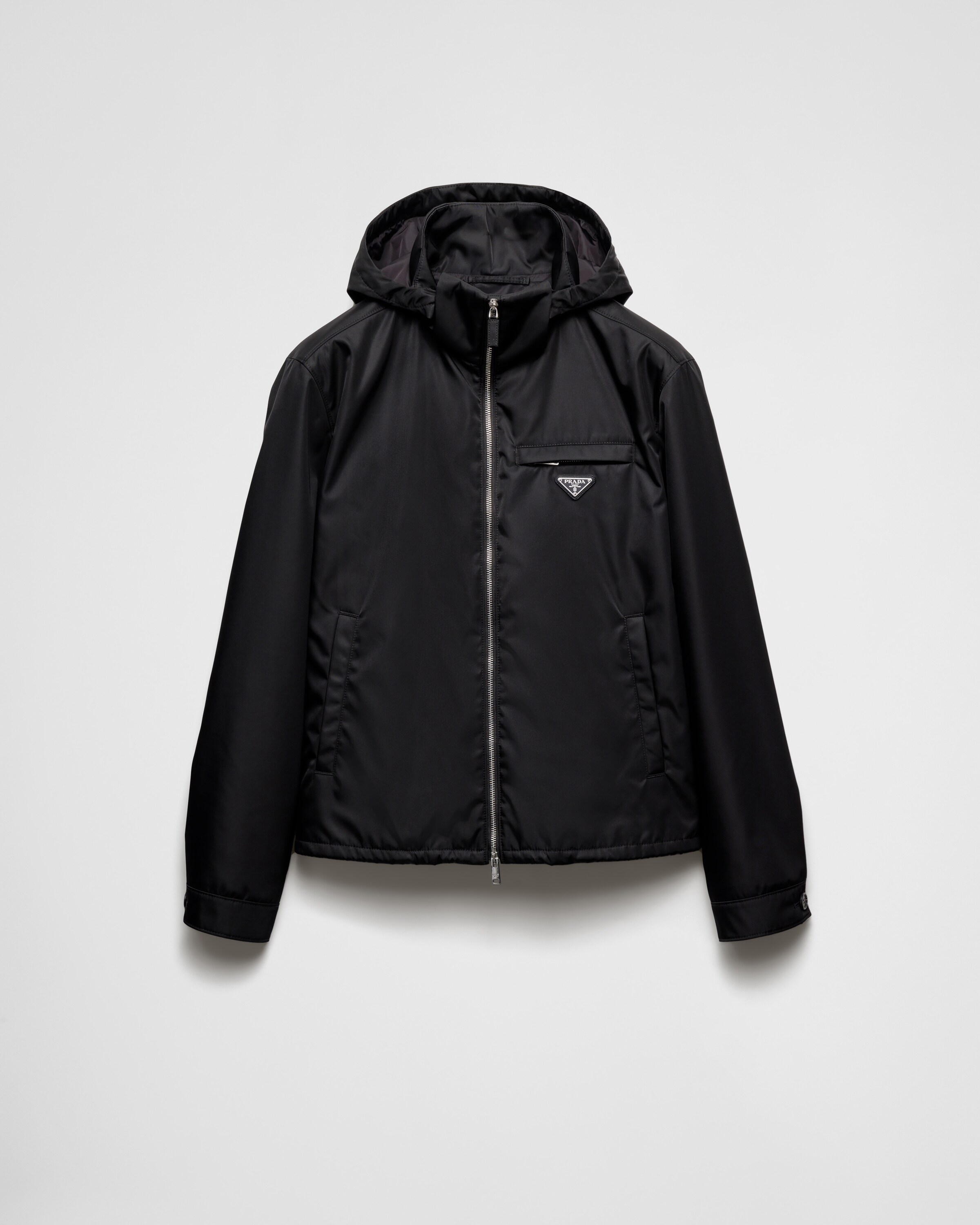 Prada Re-nylon Blouson Jacket, Man, Black, Size 48