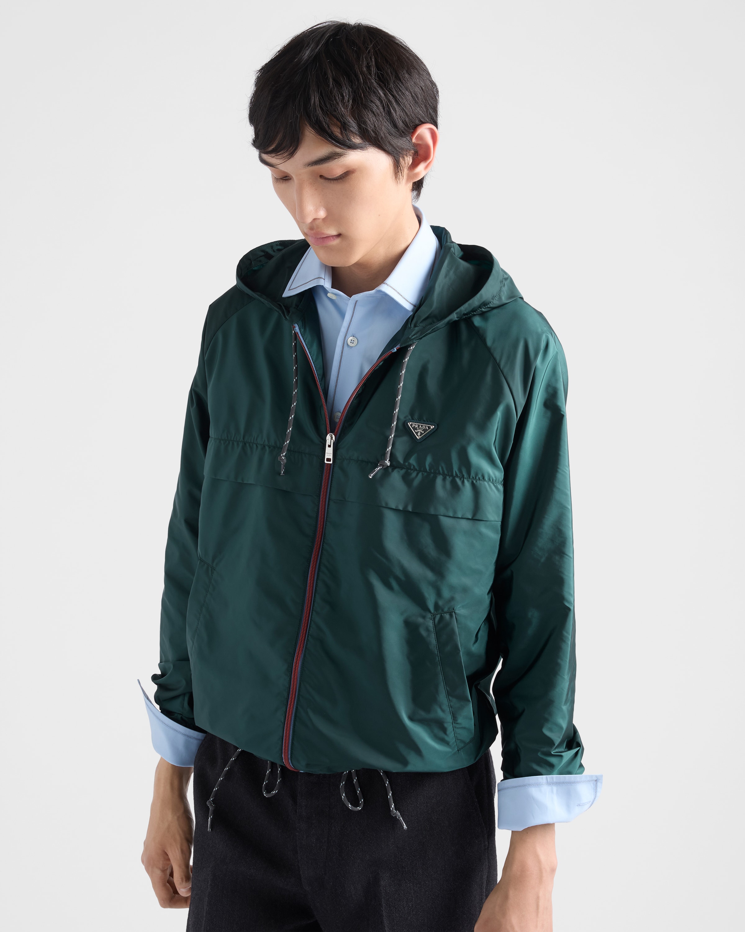 Bottle Green Re-nylon Blouson Jacket | PRADA