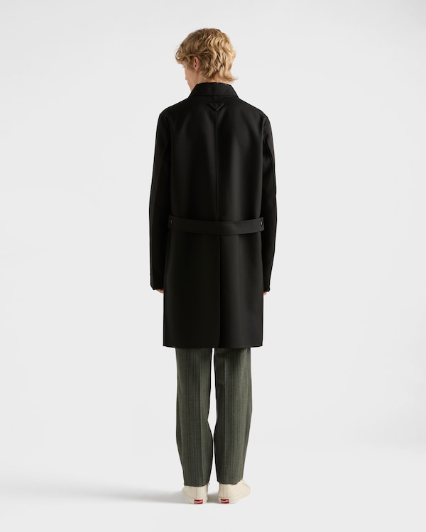 モヘヤウール レインコート - ブラック モヘヤウール レインコート - ブラック