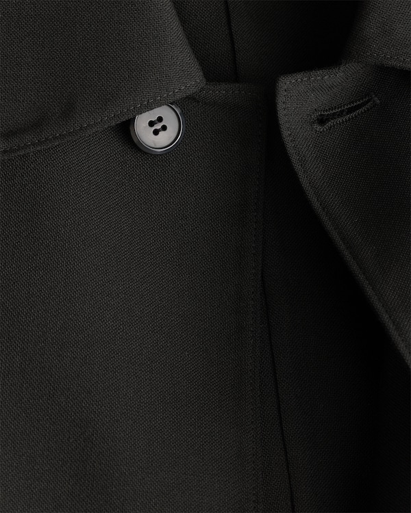 モヘヤウール レインコート - ブラック モヘヤウール レインコート - ブラック