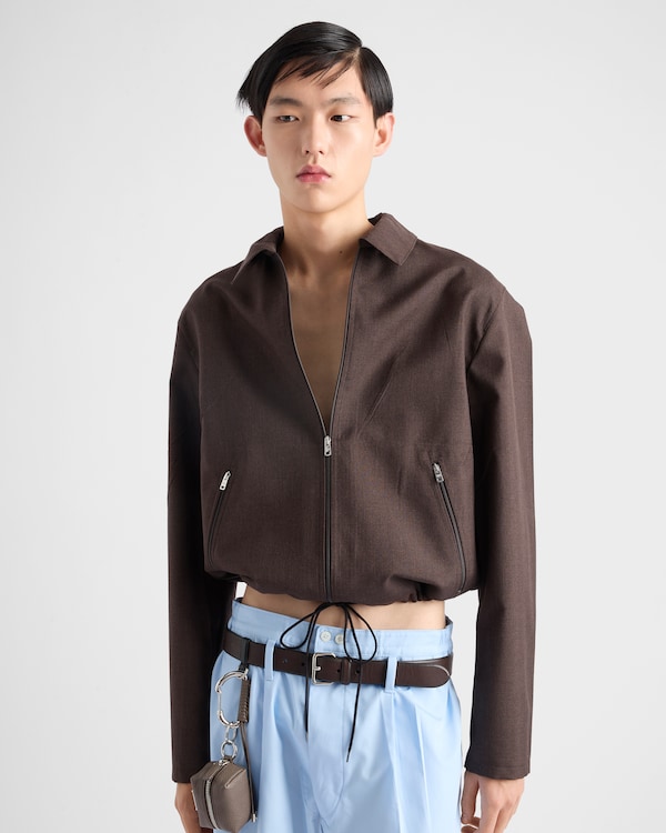 Mohair and silk blouson jacket Mohair and silk blouson jacket