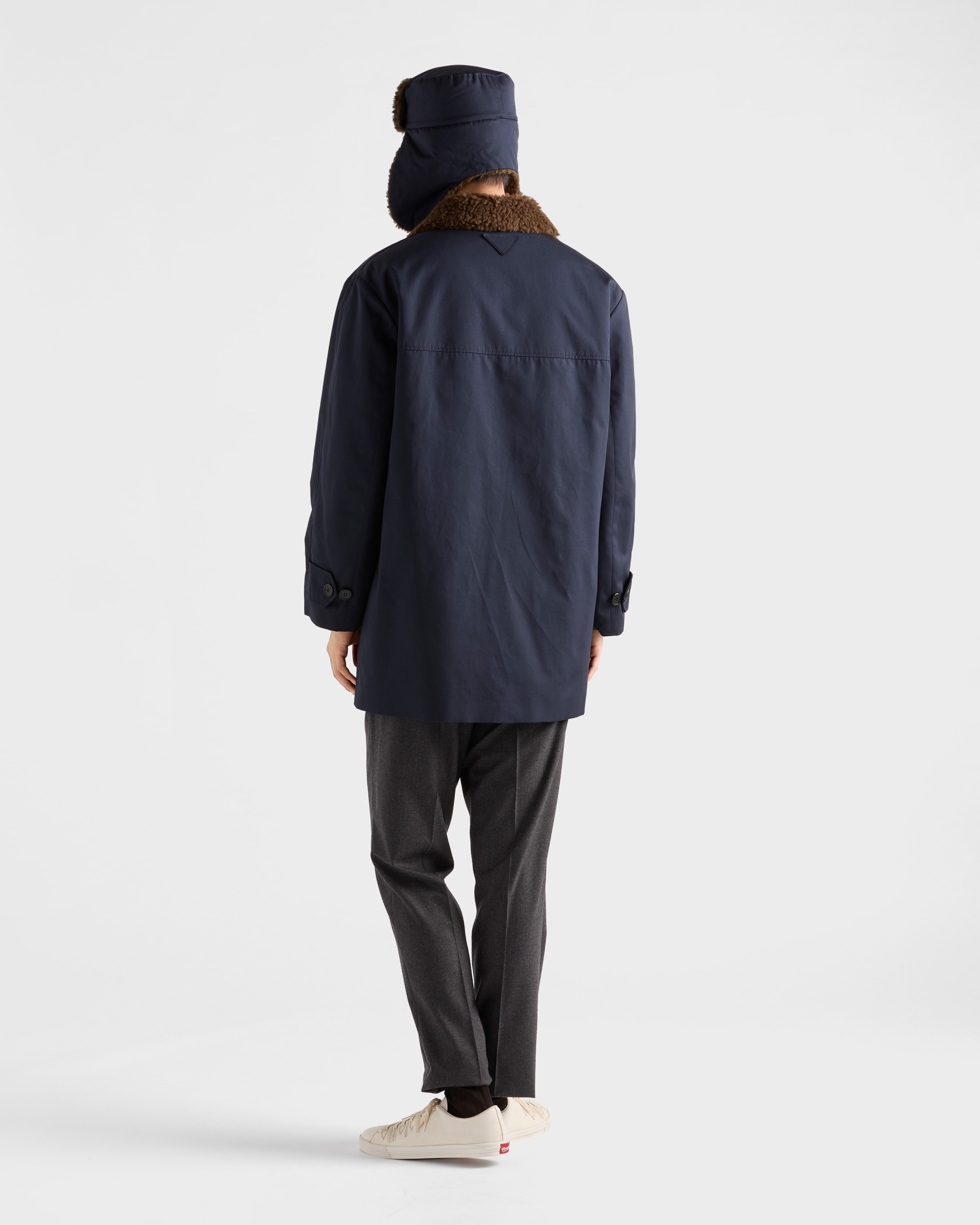 Cotton and shearling jacket