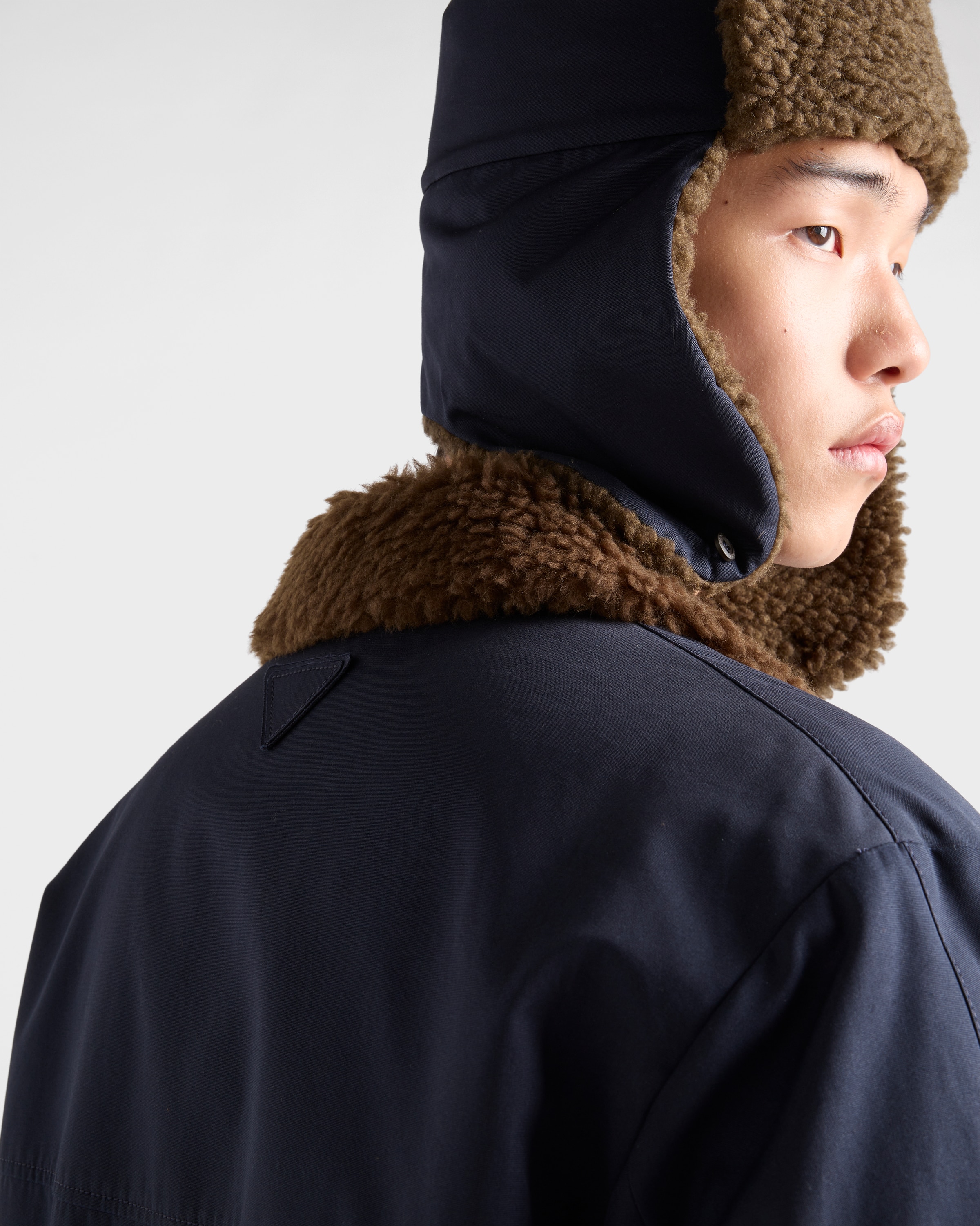 Cotton and shearling jacket