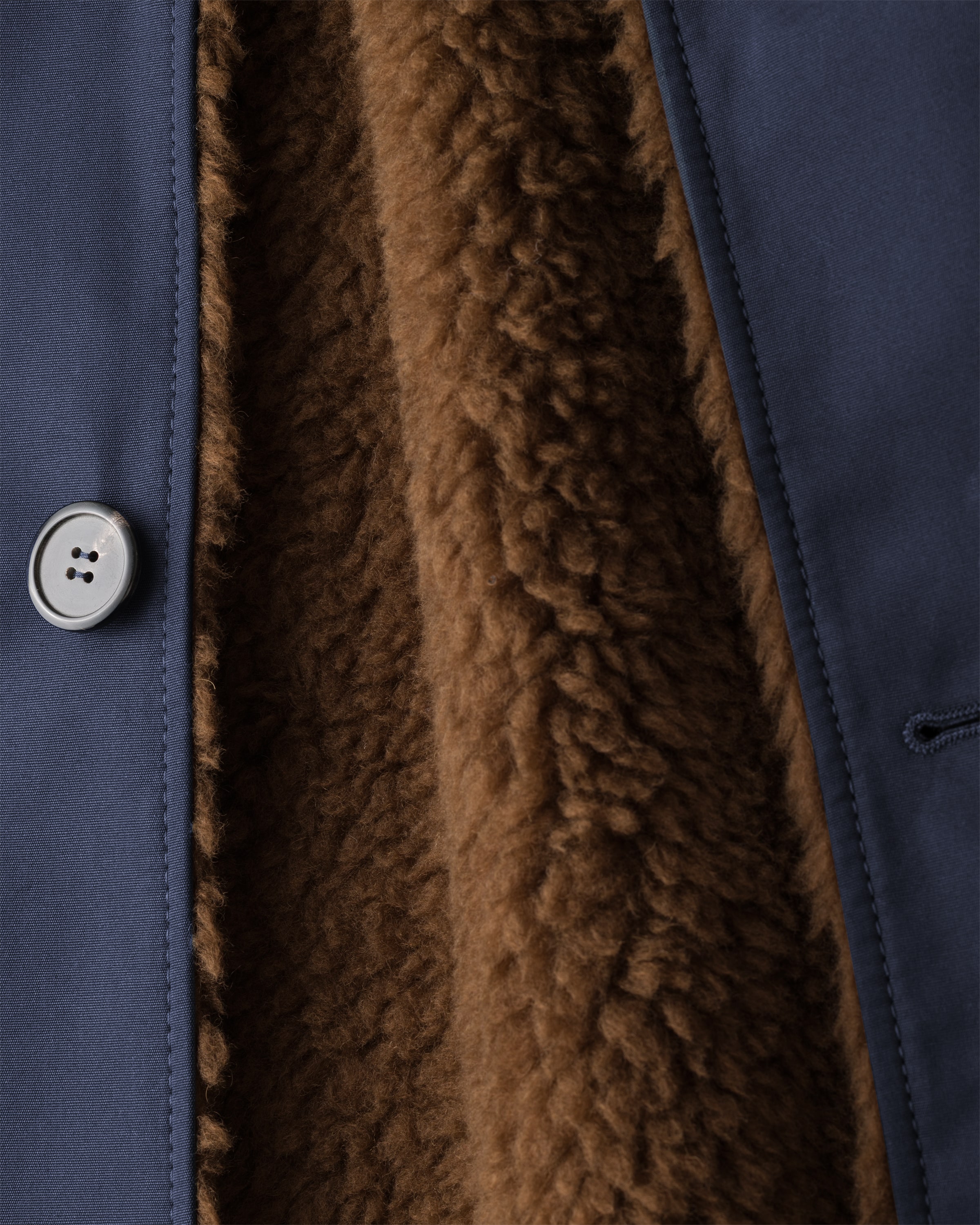 Cotton and shearling jacket