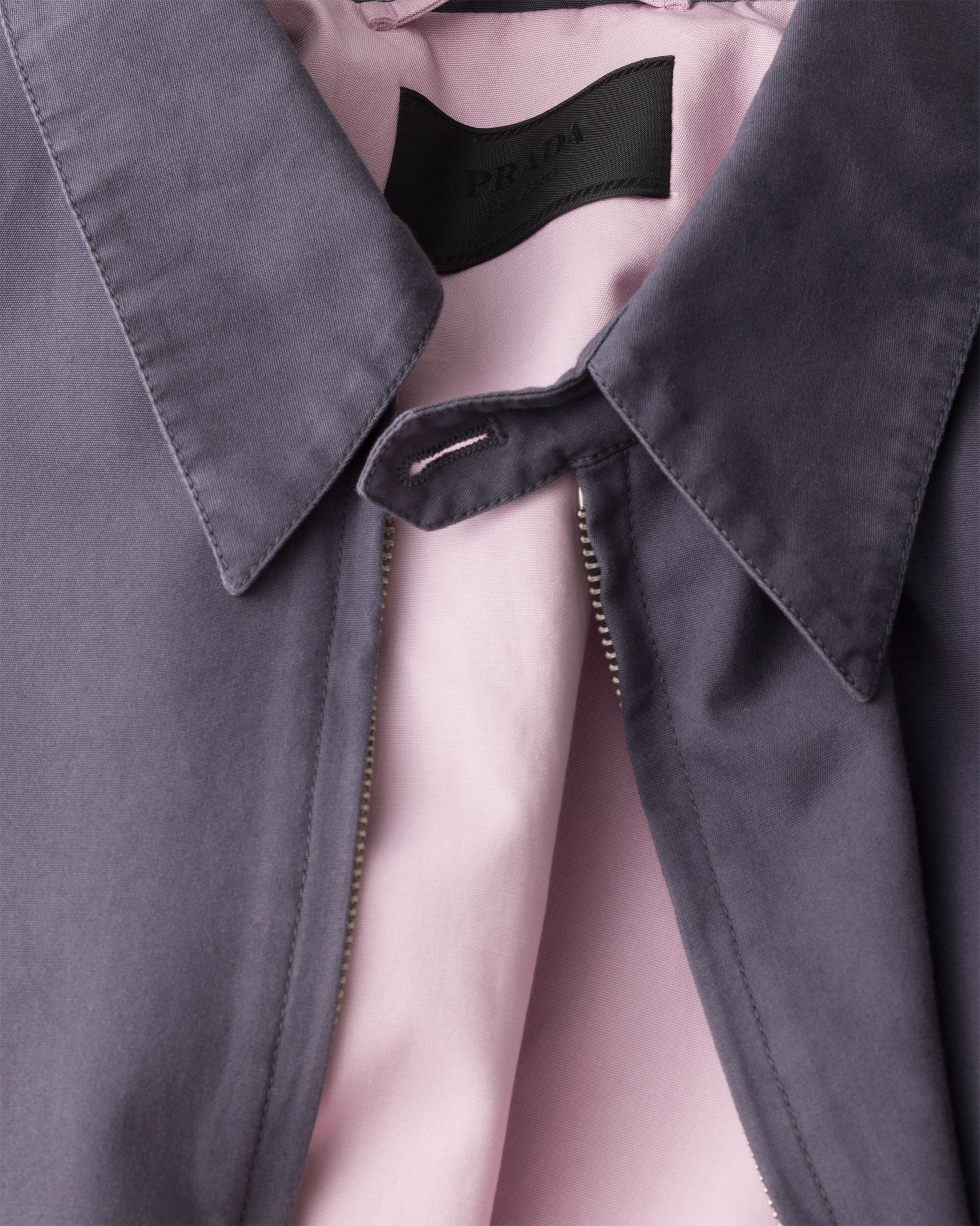 Smoky Gray/alabaster Pink Cotton Jacket | PRADA - United States