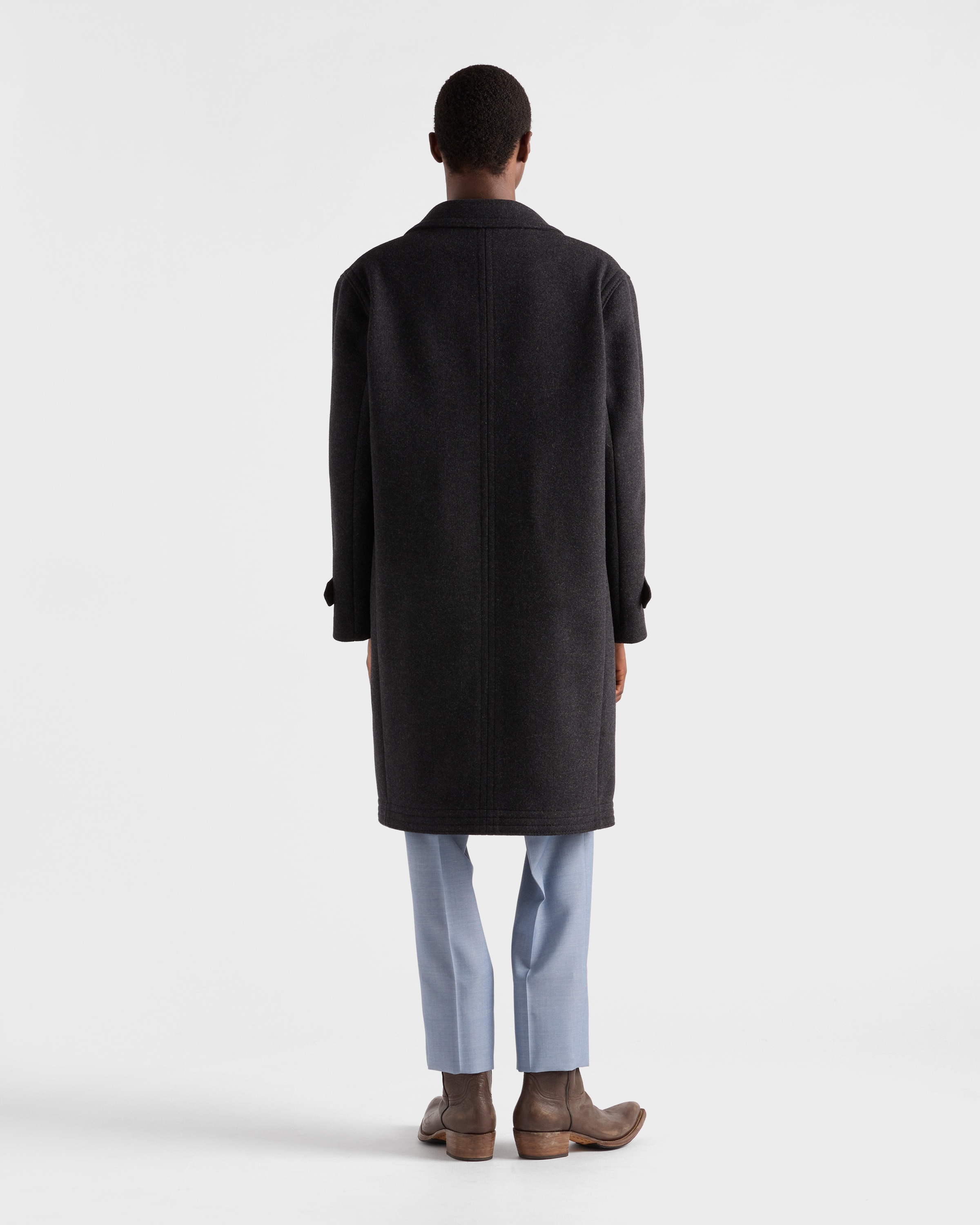 ダークグレー ウール コート | PRADA