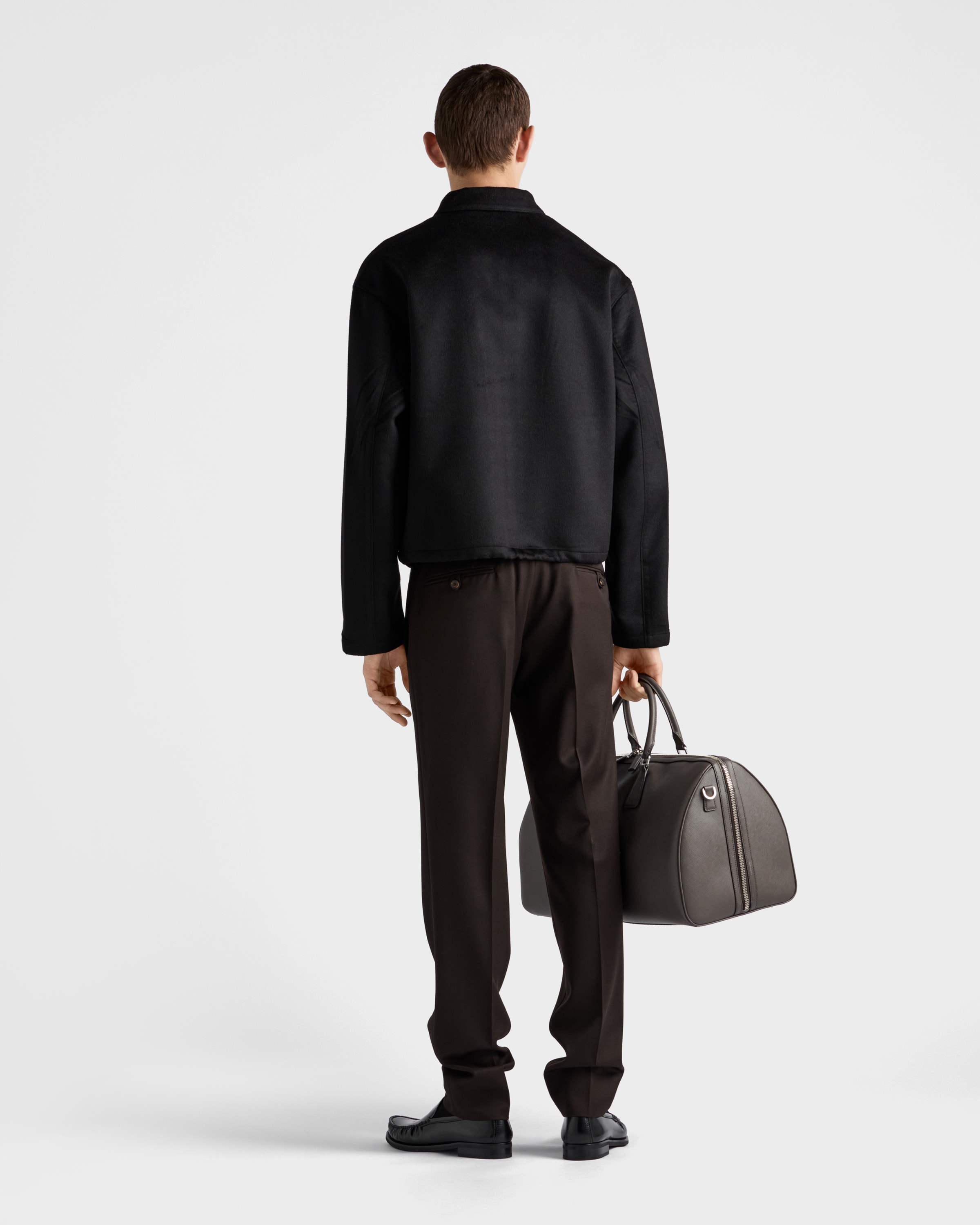 90s ウールジャケット　ブルゾン　無地　ブラック　ストリート　古着　カシミヤ Y's ワイズ for MEN 23AW ブラック MJ-Y01-134 ウールギャバ