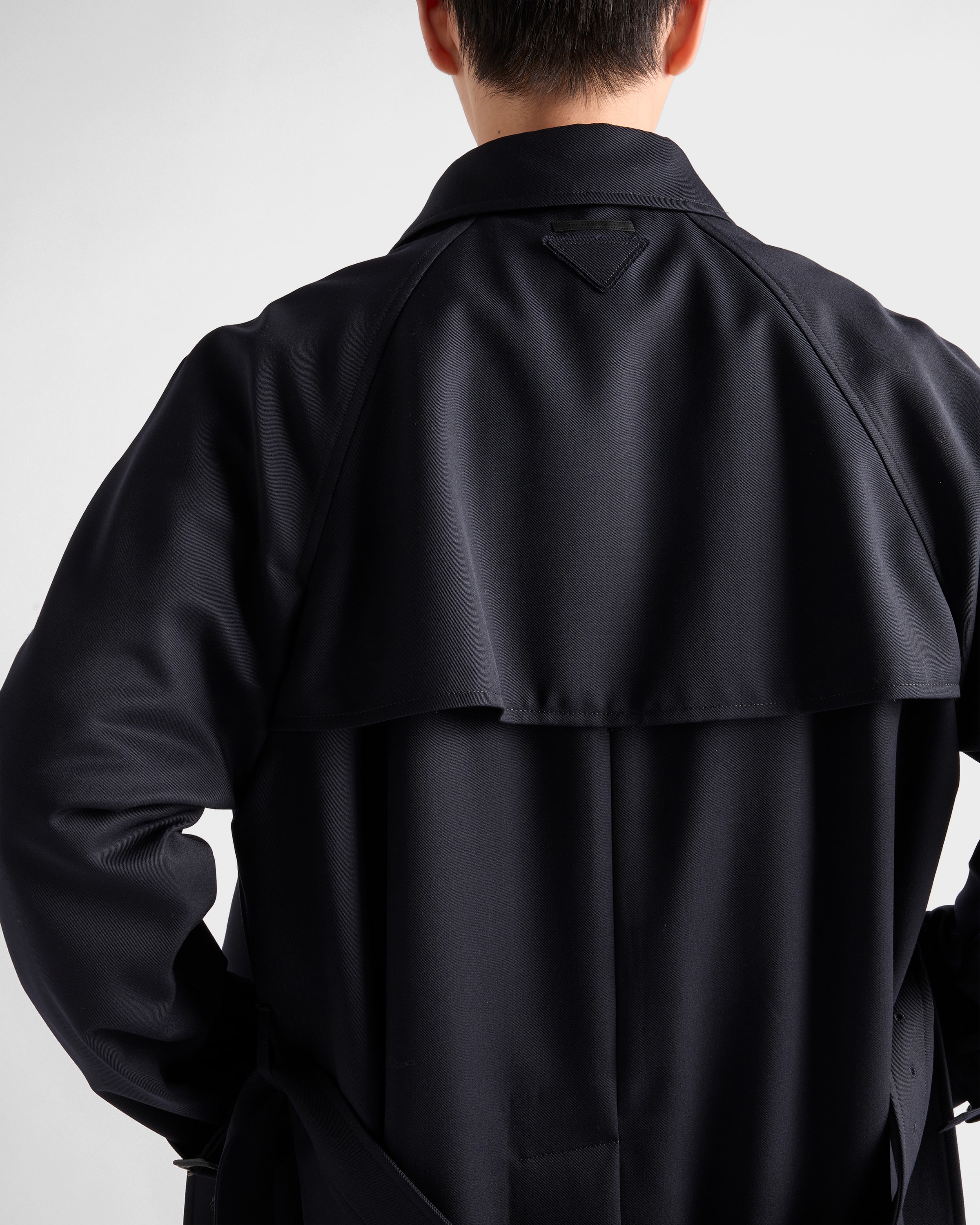 ネイビー ウール コート | PRADA