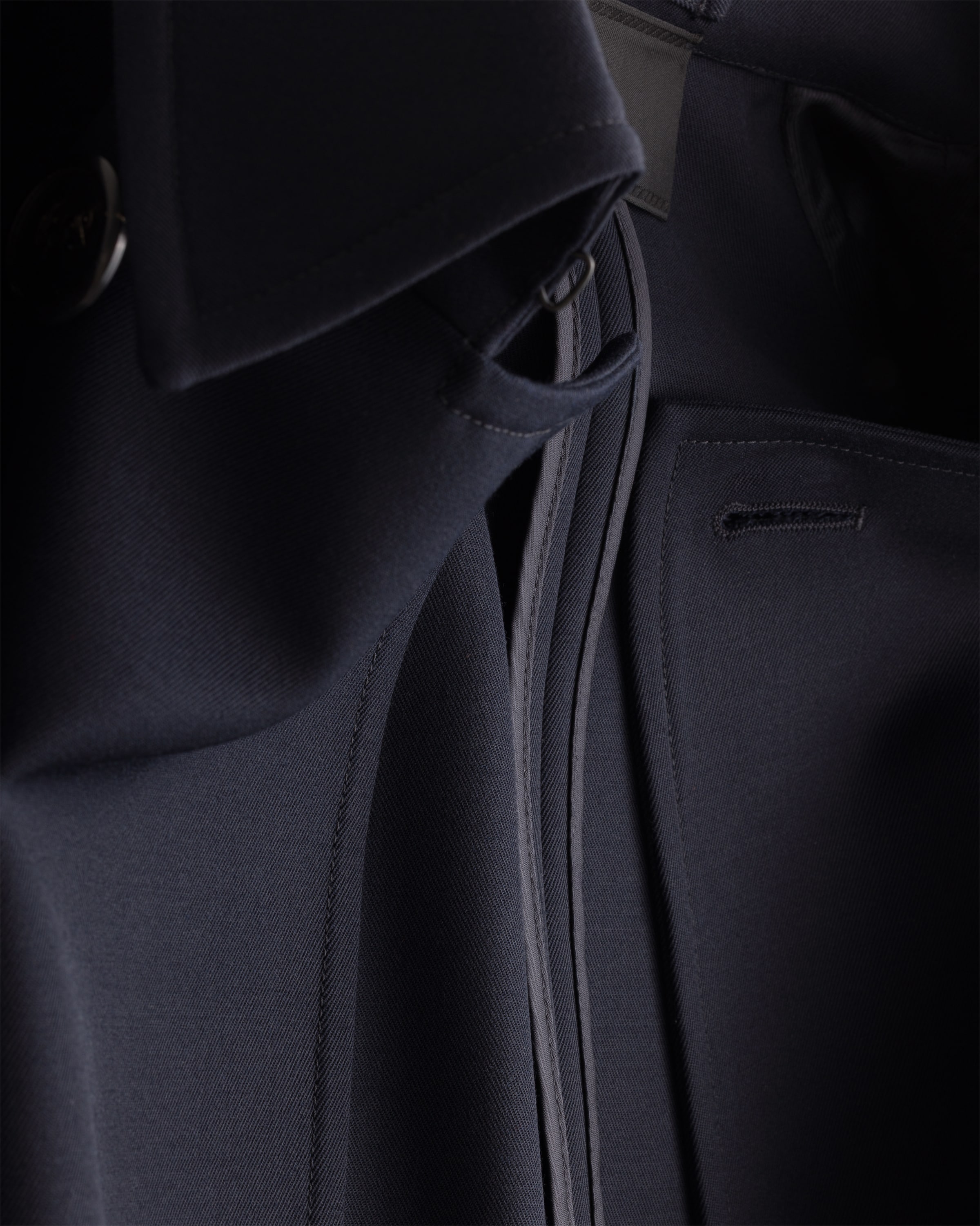 ネイビー ウール コート | PRADA