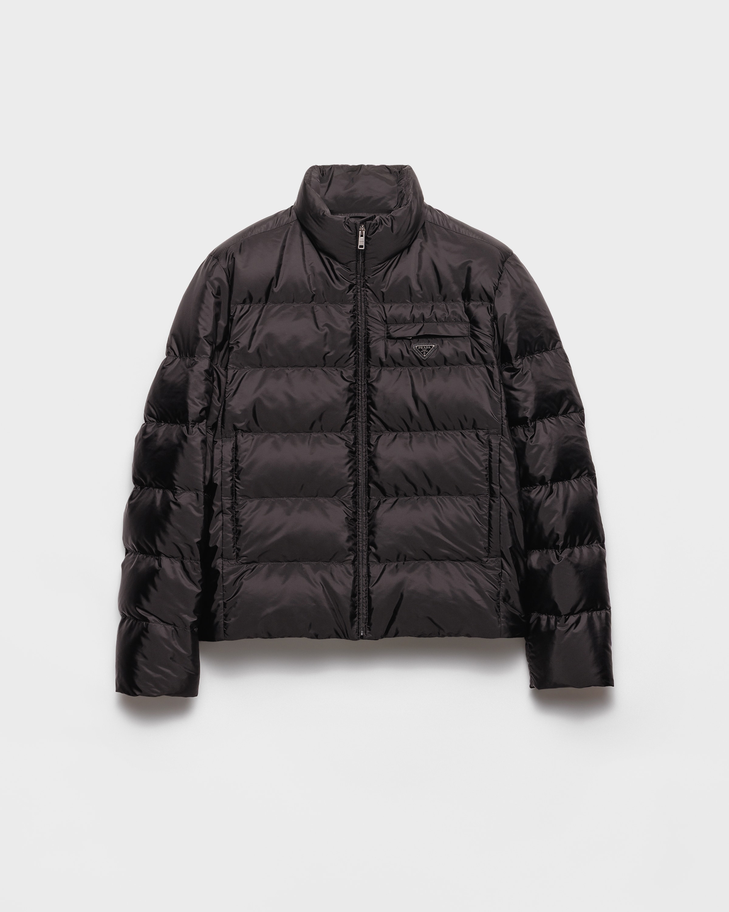 Prada Medium-weight Re-nylon Down Jacket, Man, Black, Size 48